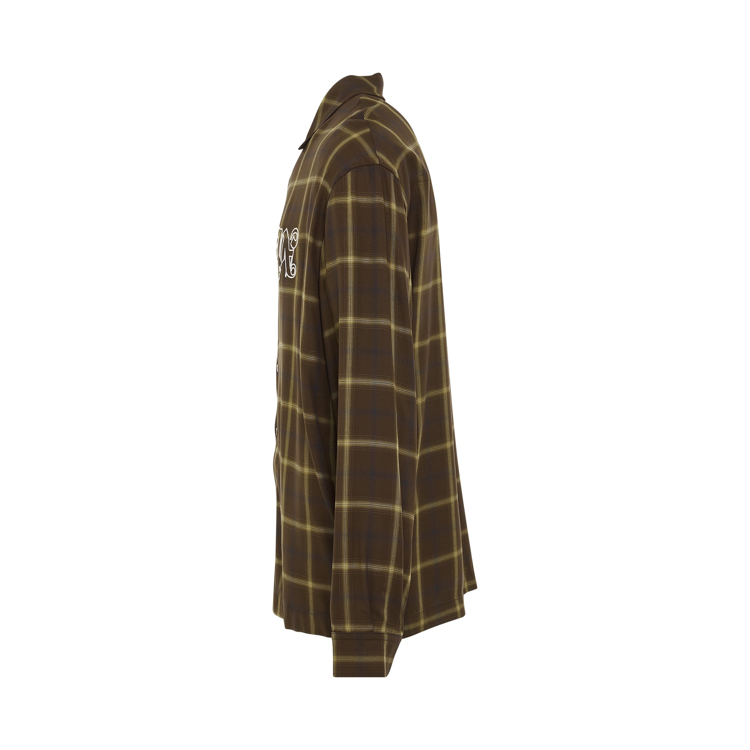 Monogram Check Shirt in Brown - 3