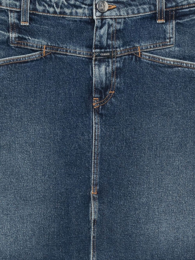 raw-cut denim mini skirt 3