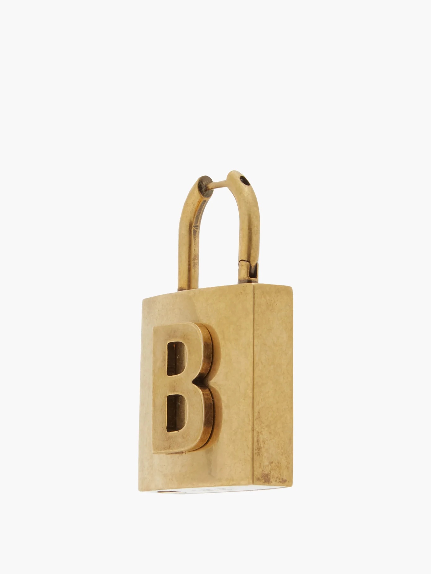 B-logo padlock single earring - 5