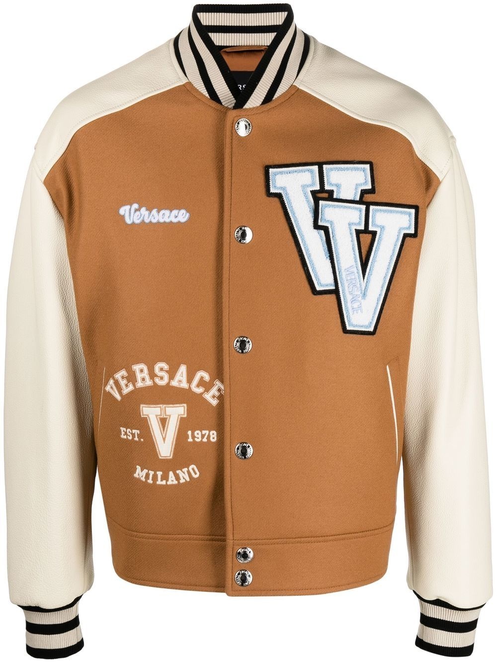 appliqué-logo bomber jacket - 1