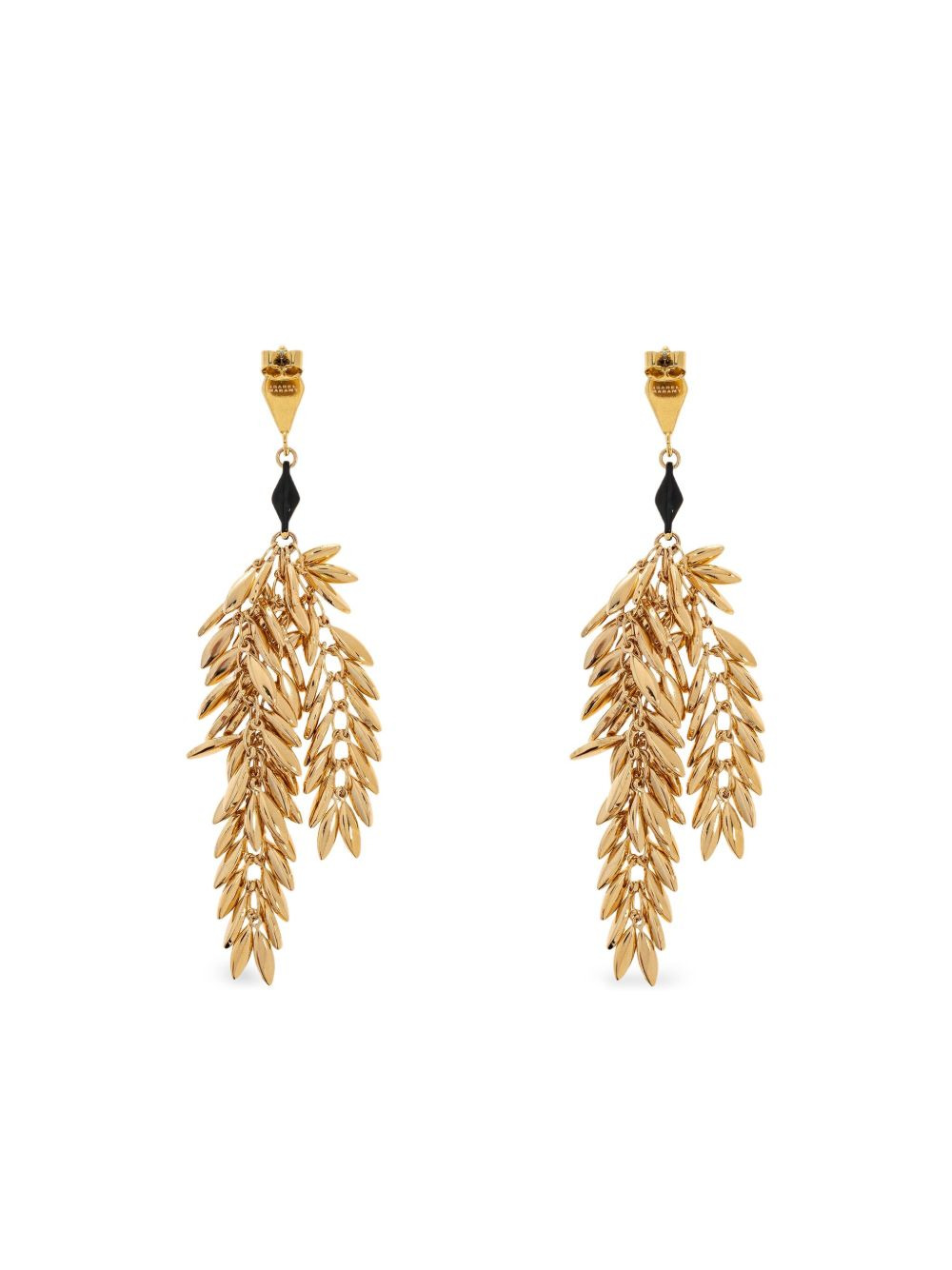 embellished long earrings - 4
