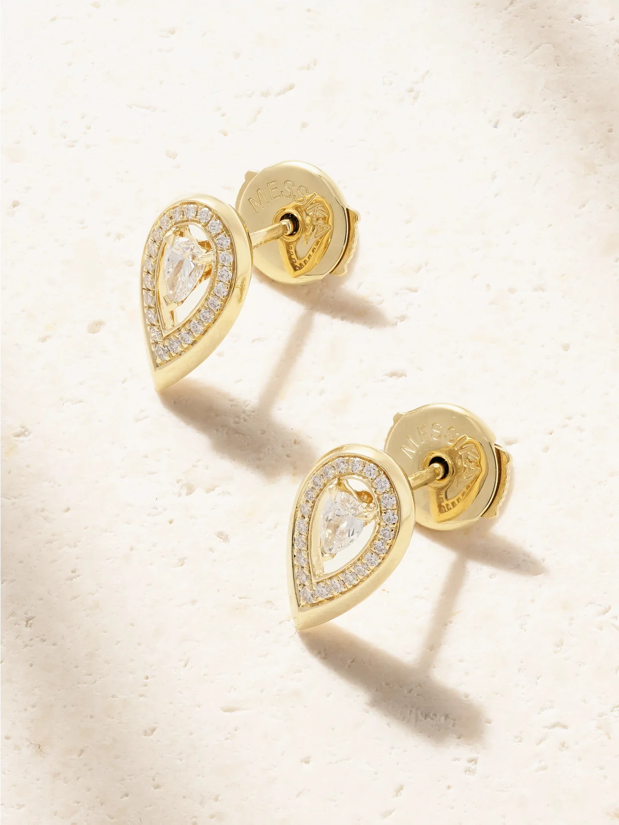 Fiery 18-karat Gold Diamond Earrings - 1