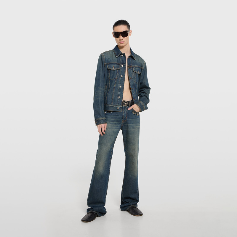 GUCCI Cotton denim jacket with Horsebit outlook