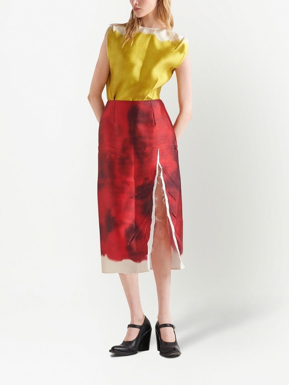 satin sleeveless blouse - 2