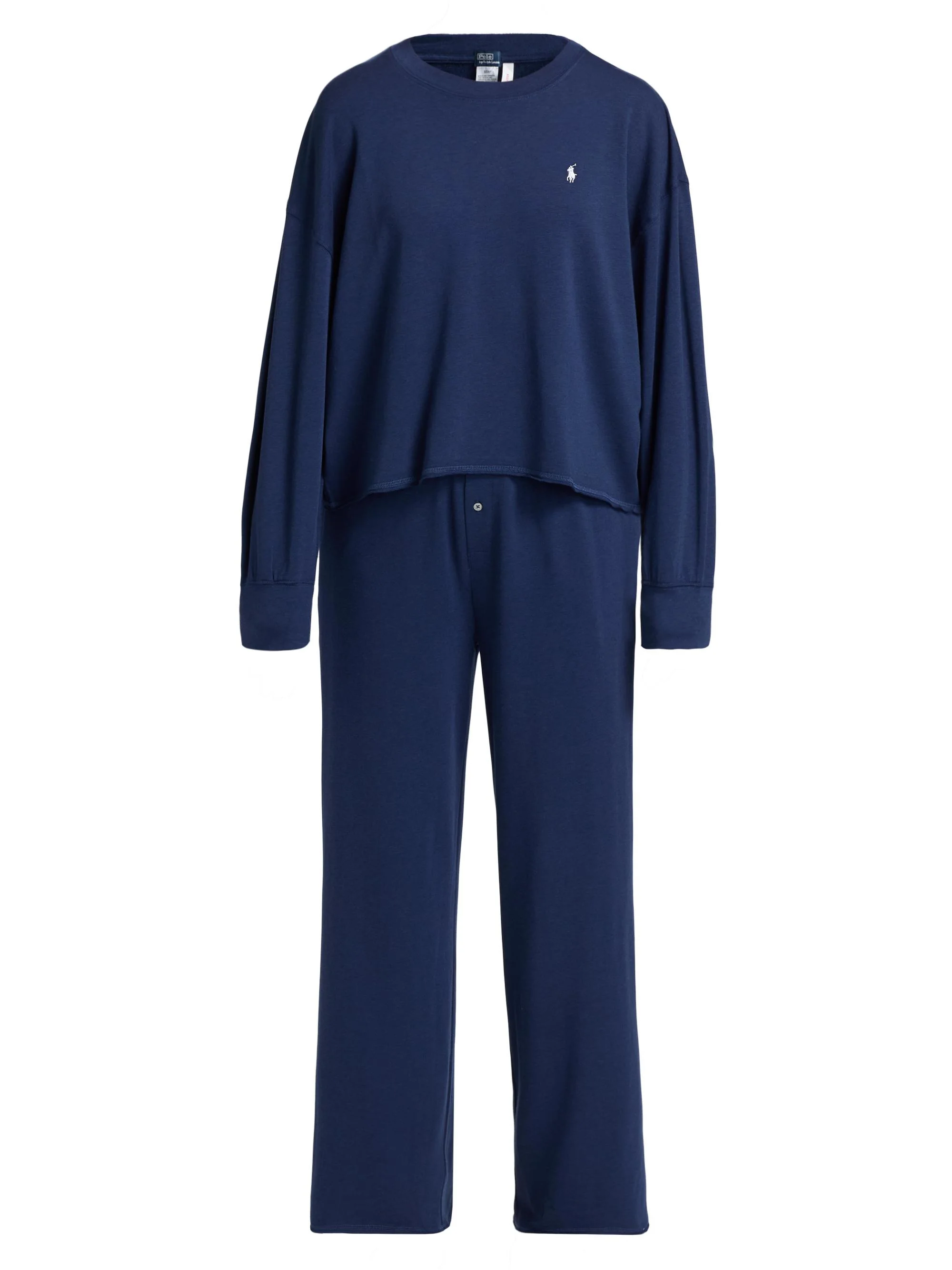 Women's French Terry 2-Piece Pajama Set - Navy - 1