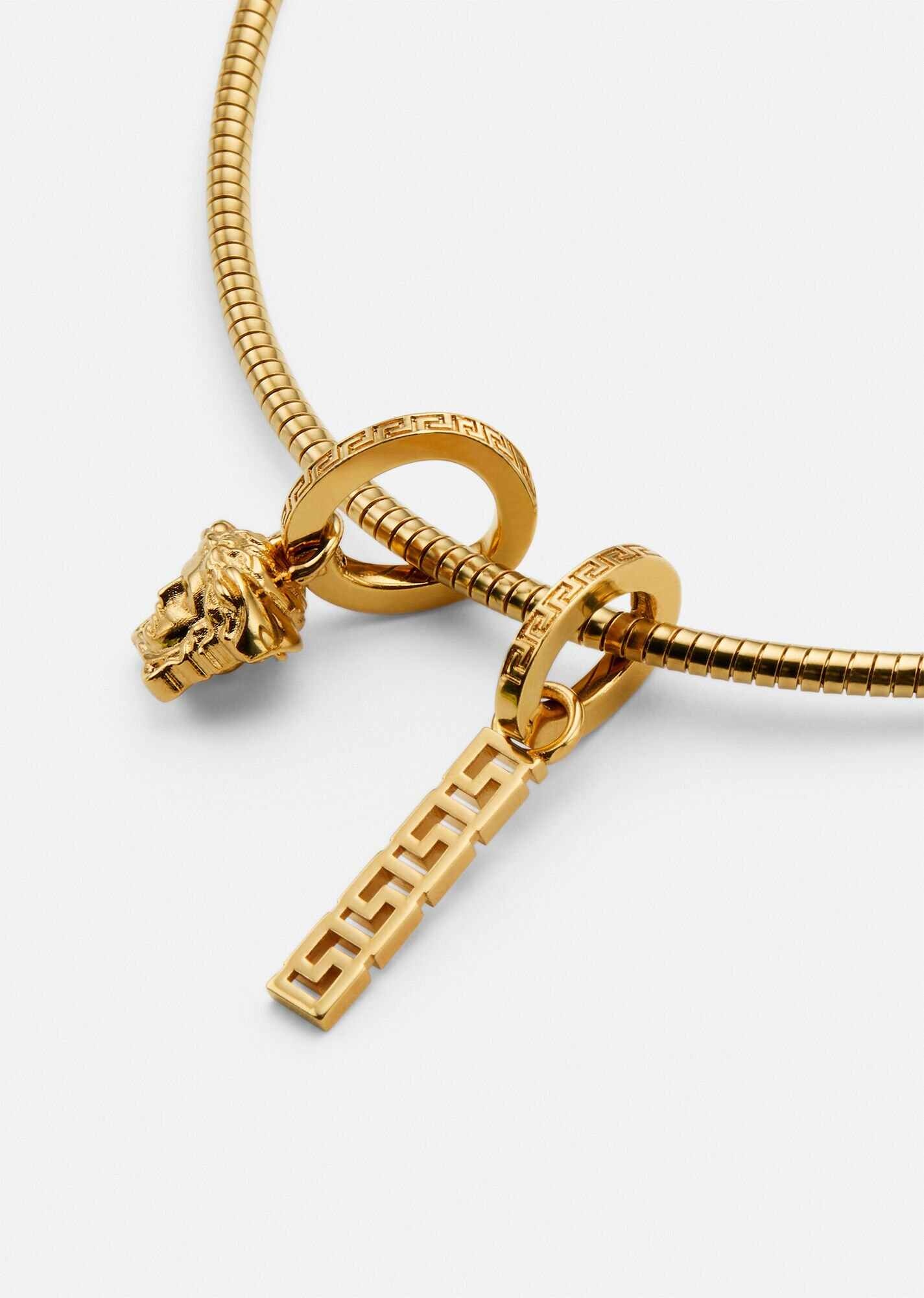 Medusa Greca Charms Necklace - 2
