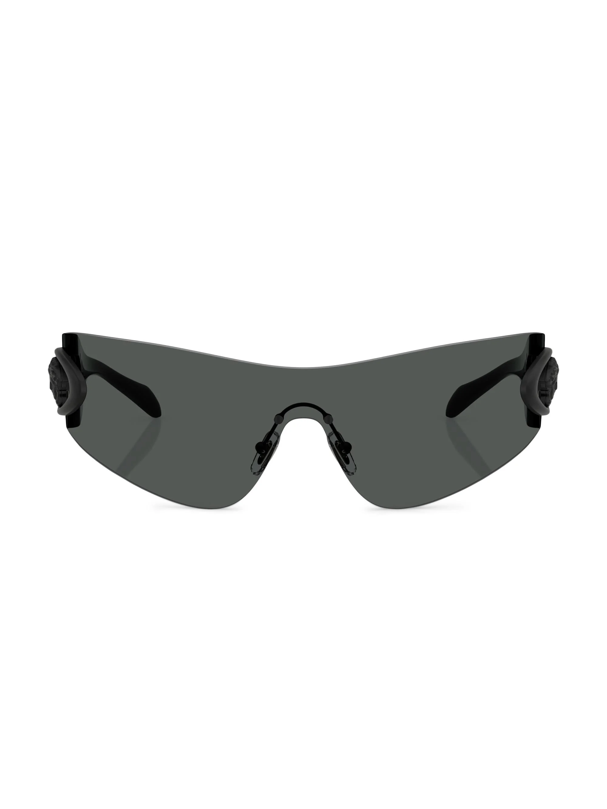 Men's Shield Sunglasses - Black - 1