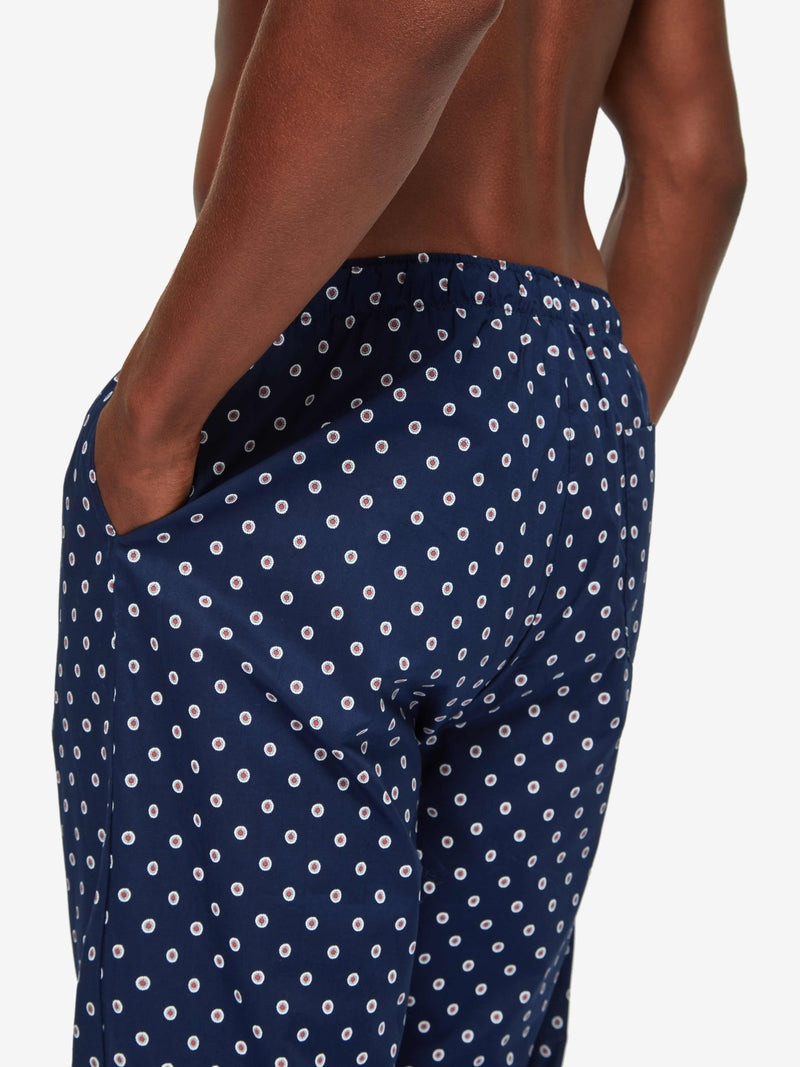 Men's Lounge Trousers Nelson 93 Cotton Batiste Navy 5