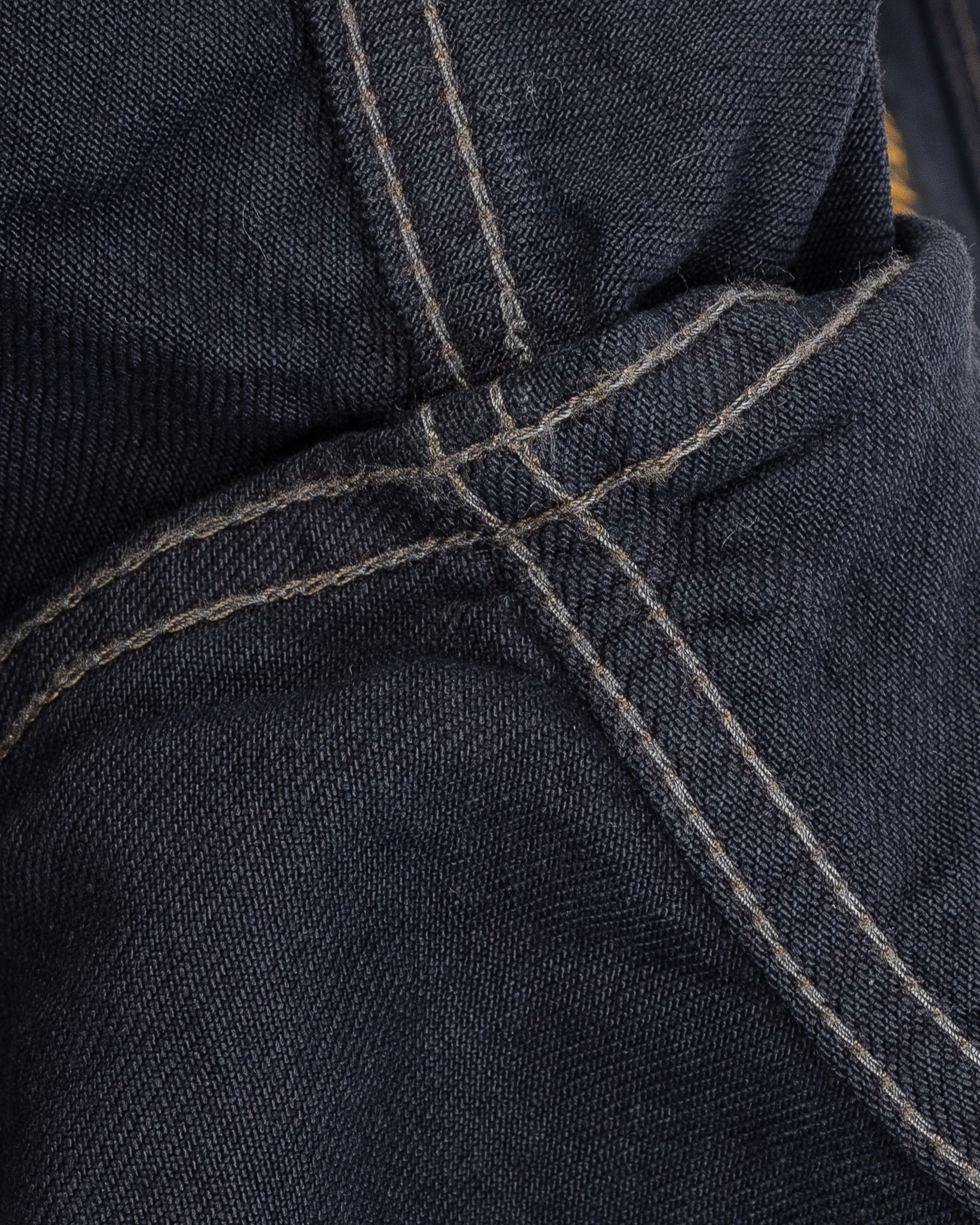 IHSH-326-OD 12oz Selvedge Denim Work Shirt With Snaps - Indigo Overdyed Black - 20