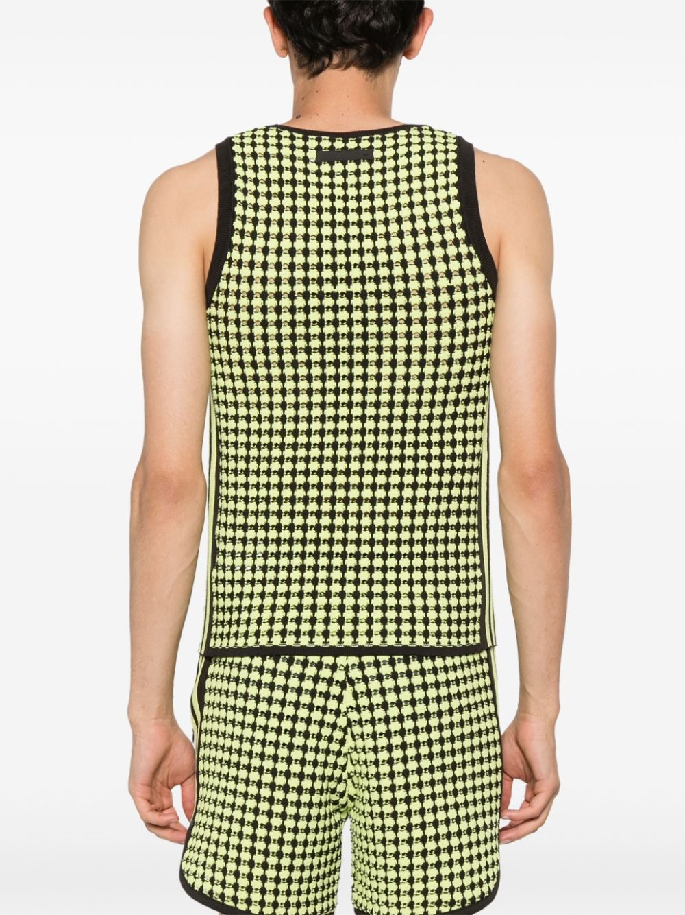 X Wales Bonner houndstooth crochet-knit vest - 5