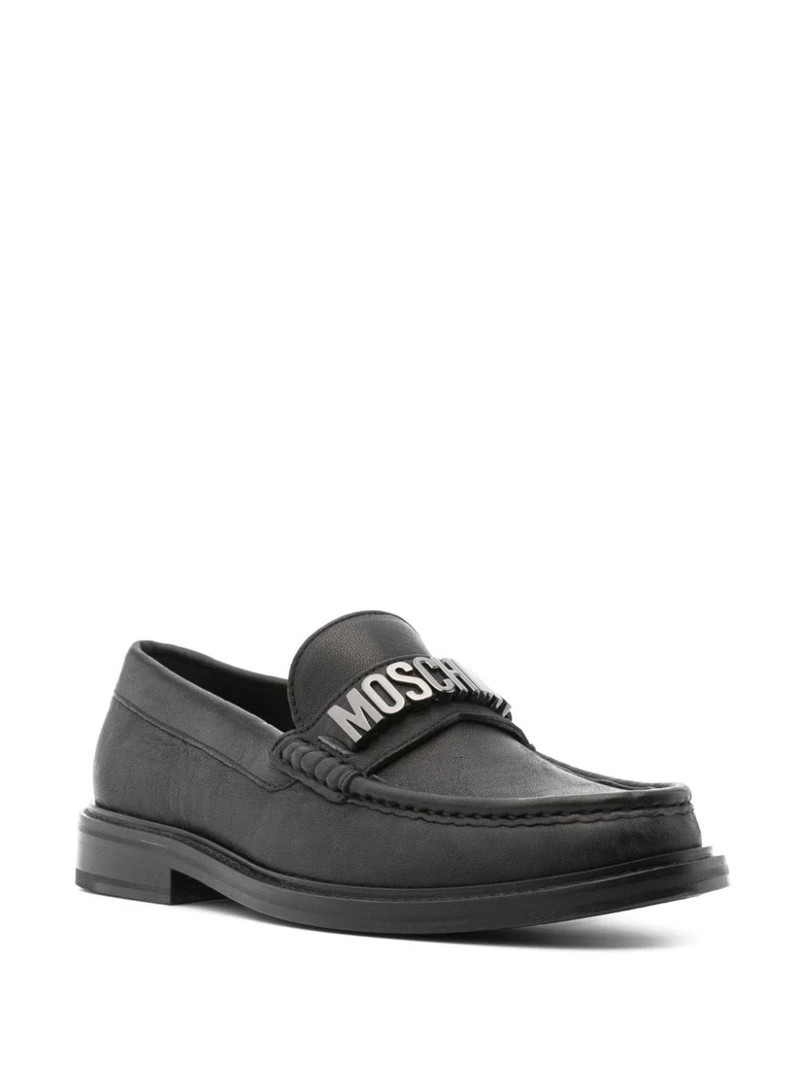 Moschino LOGO-LETTERING LOAFERS outlook