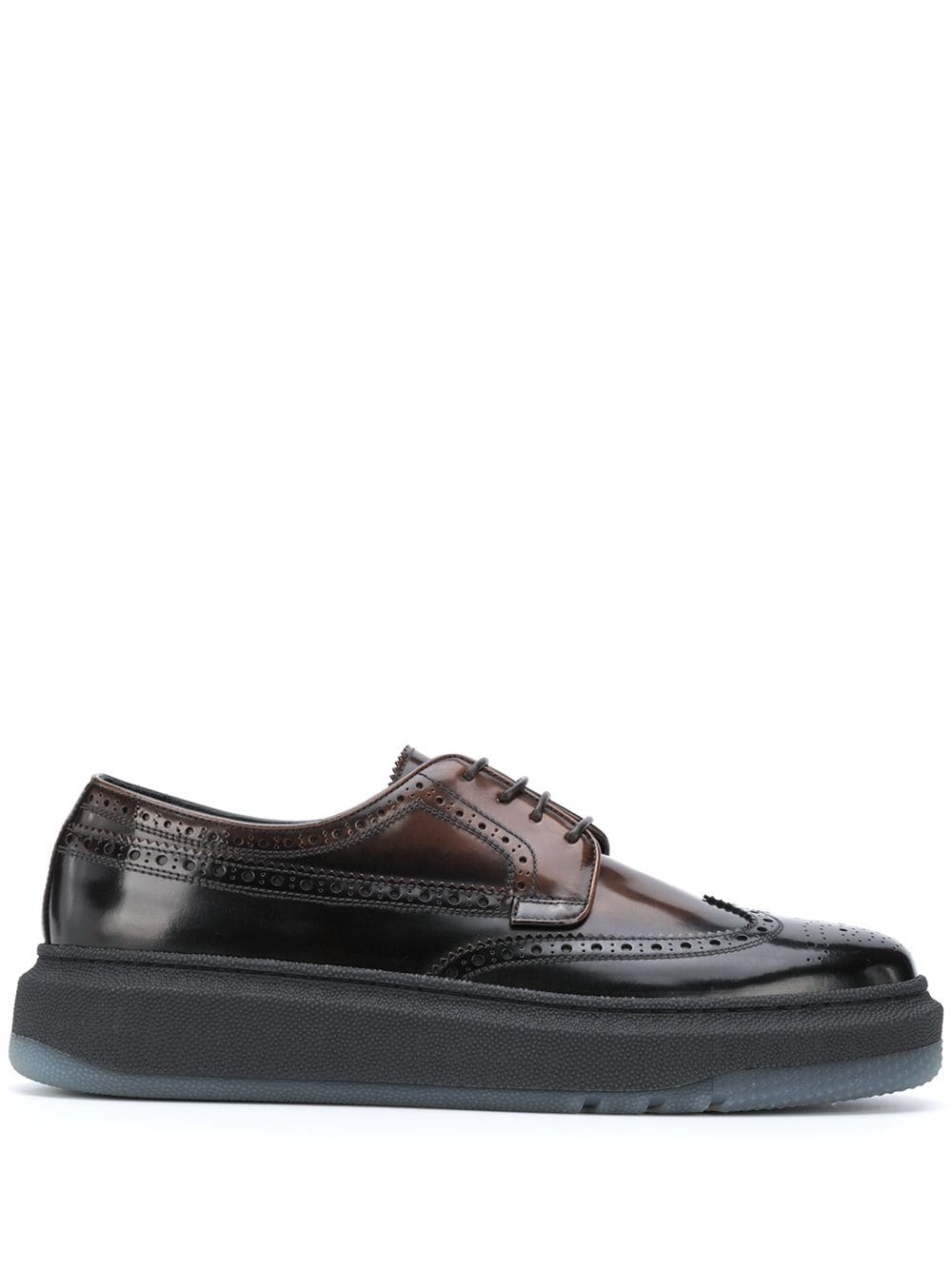 embossed derby shoes - 1