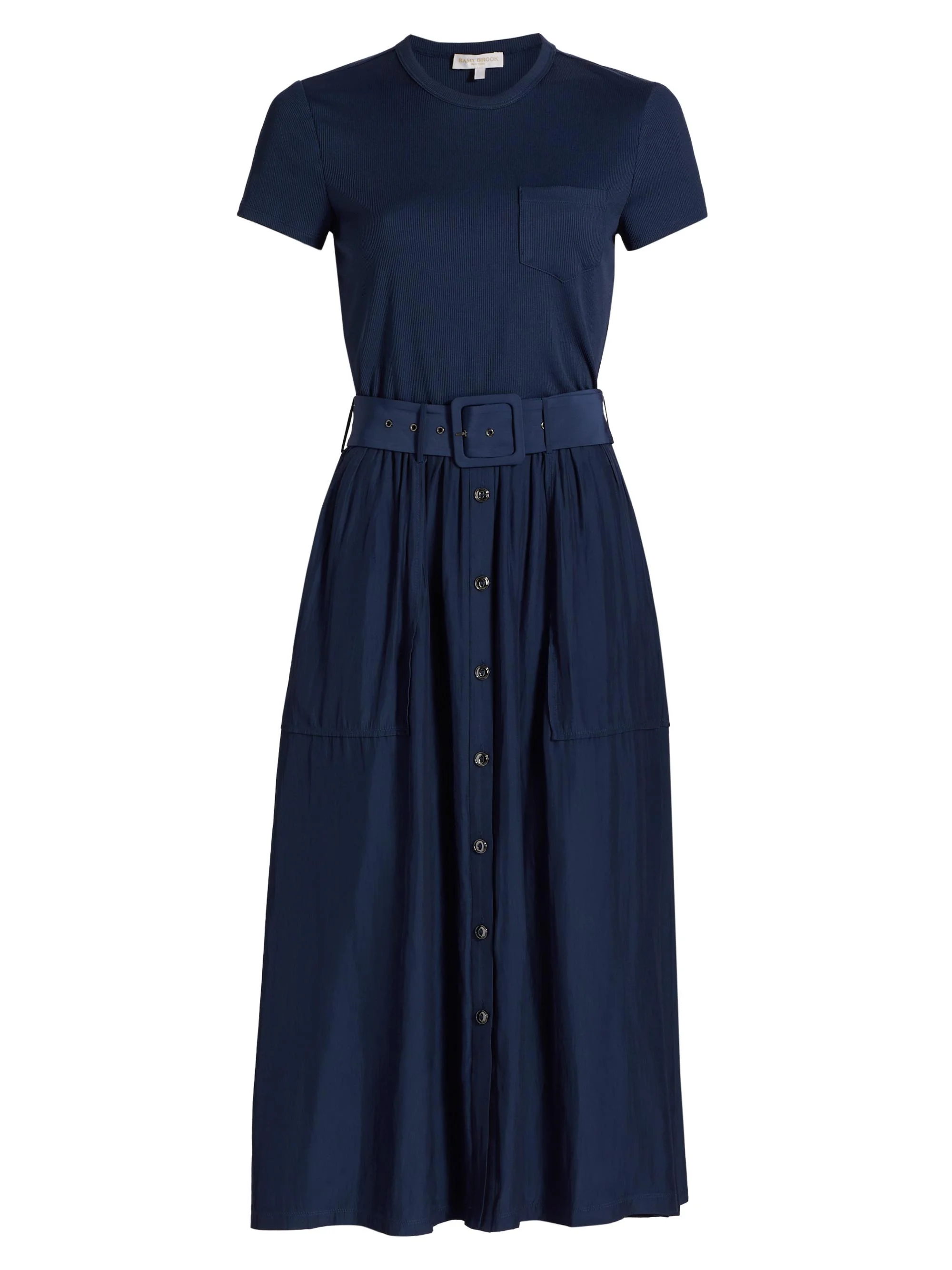 Women's Sylvie Belted Midi-Dress - Spring Navy - 1