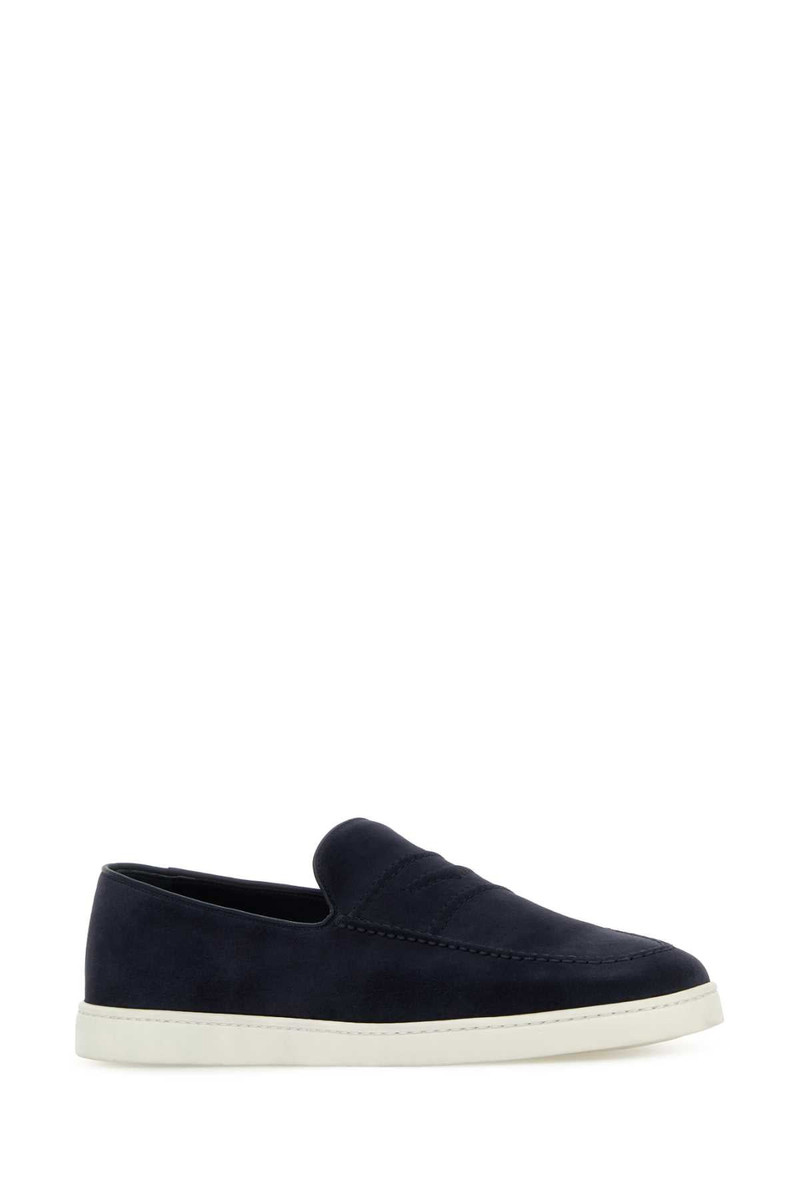 Church's Navy Blue Suede Peebles Loafers Mocassini outlook