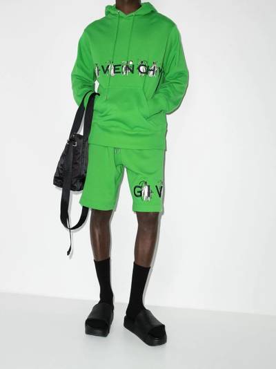 Givenchy logo-embroidered cotton track shorts outlook