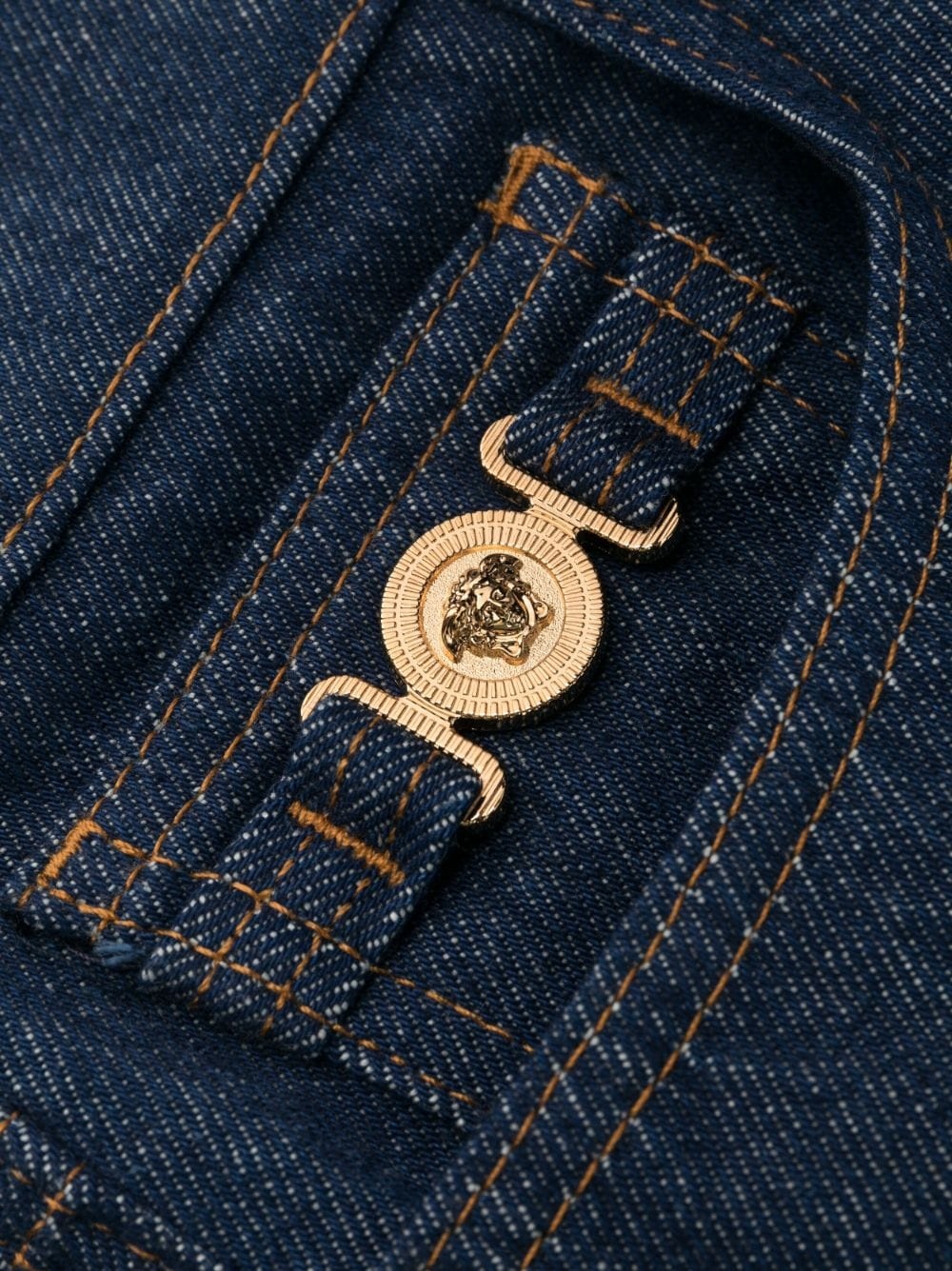 Medusa Head-detailed straight-leg jeans - 6