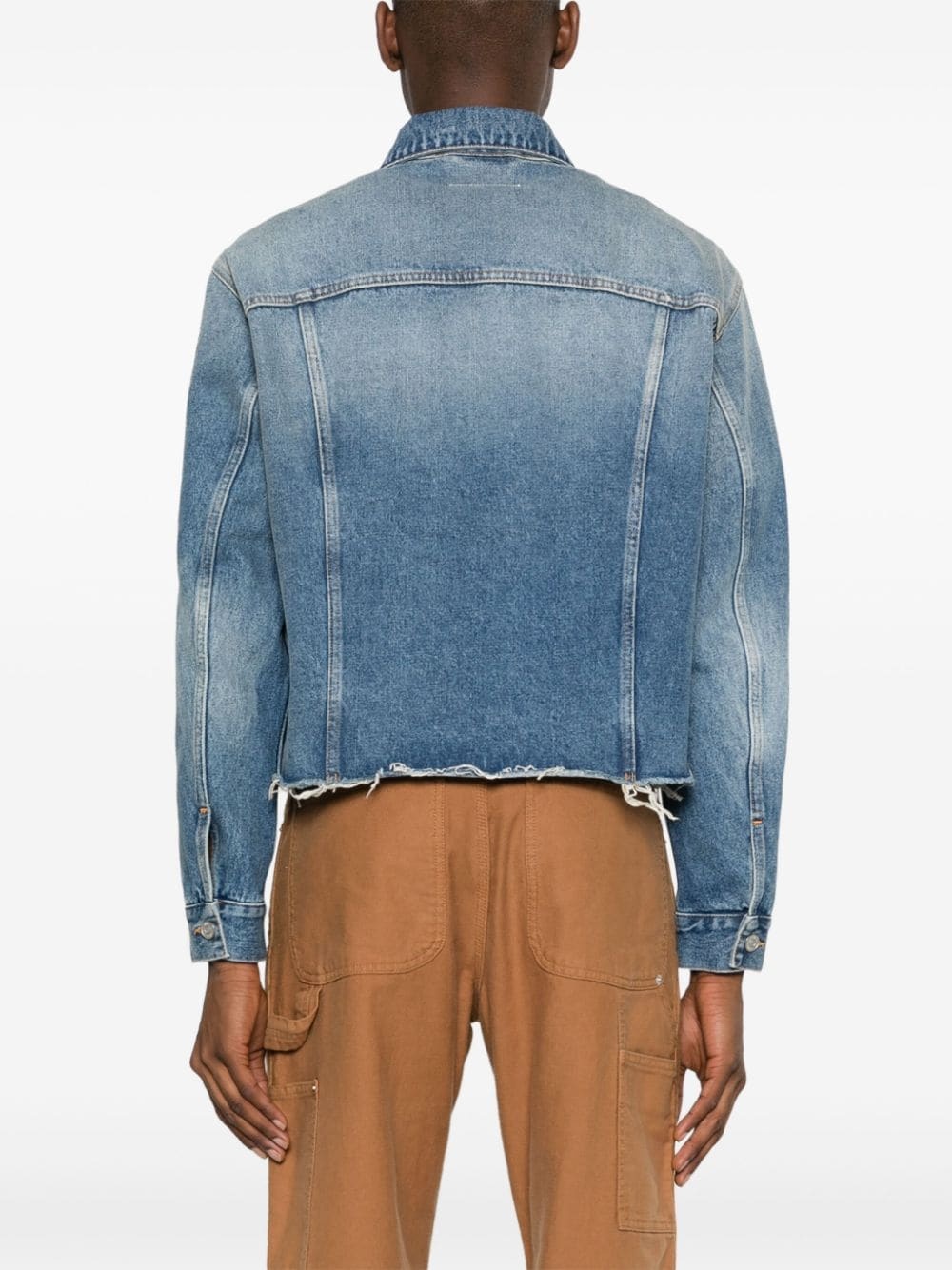raw-cut denim jacket - 4