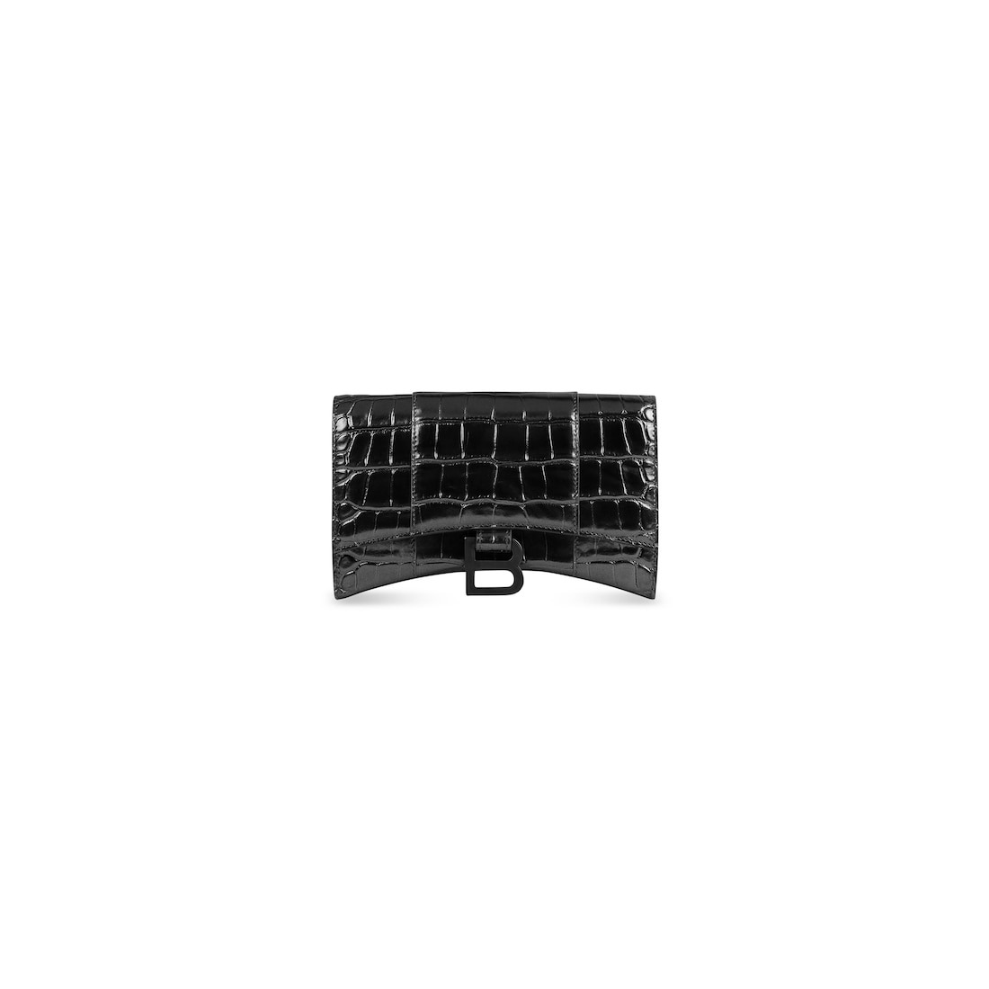 Women's Hourglass Wallet On Chain in Black - 3