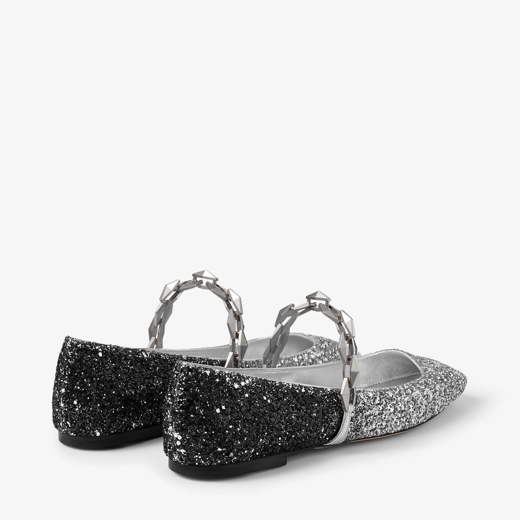 Diamond Tilda Flat
Silver Coarse Glitter Flats with Diamond Chain - 5