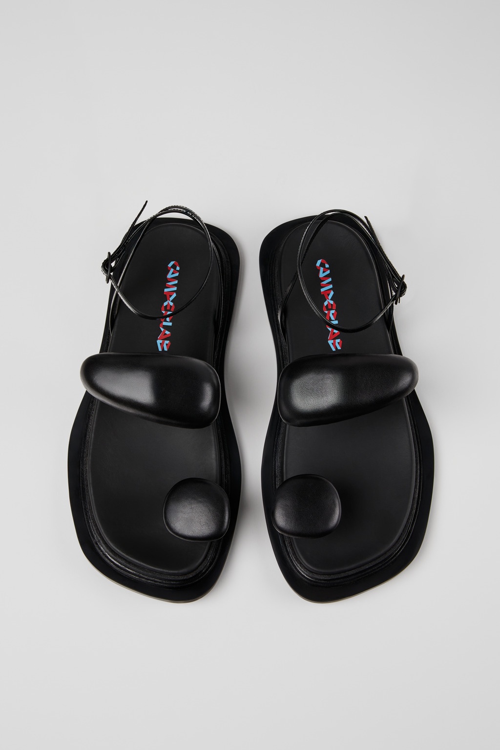 Black Leather Sandals - 4