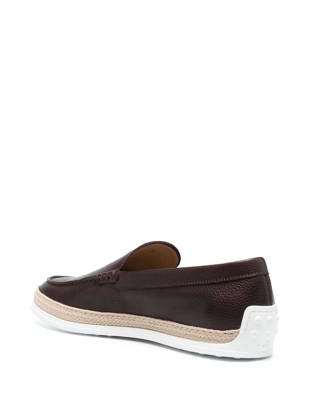 almond-toe leather loafers - 3