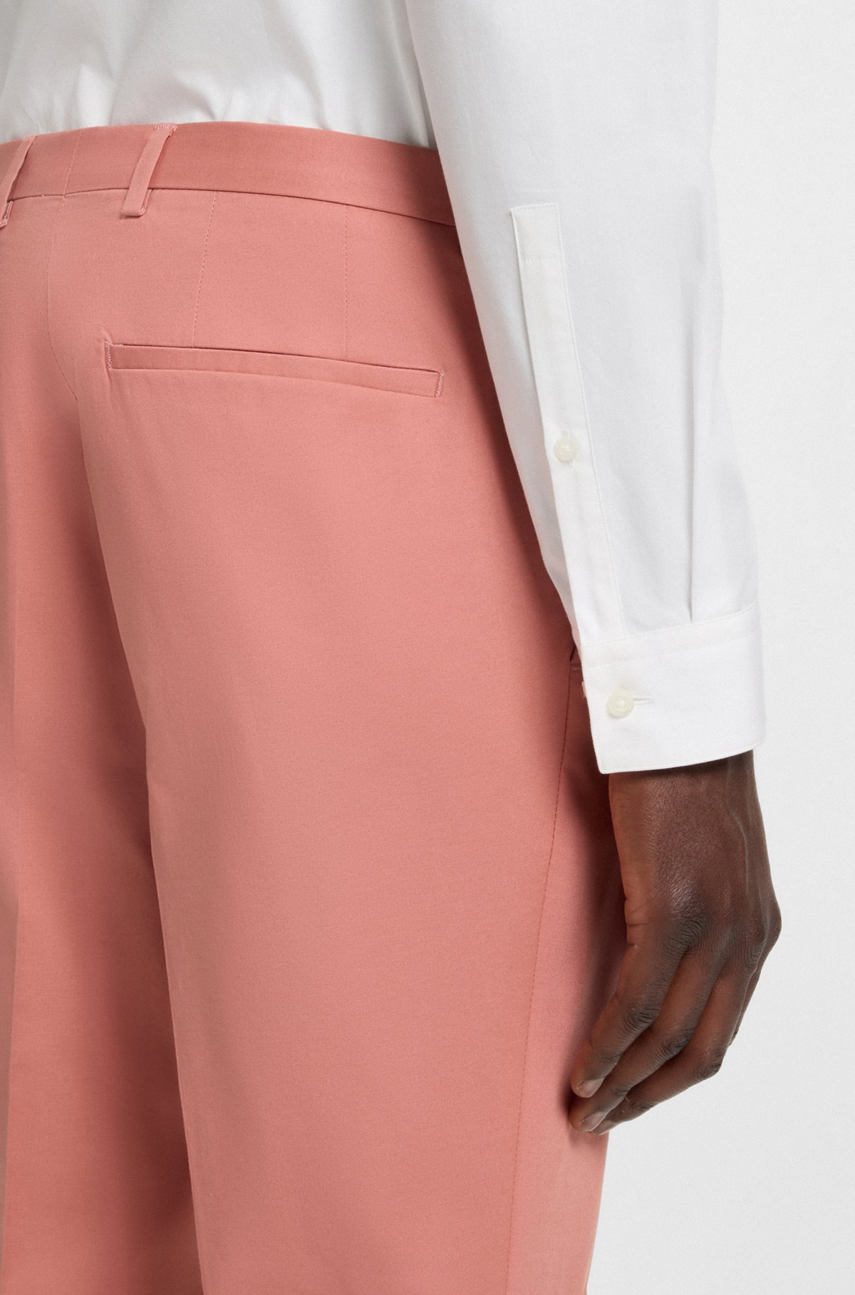 EXTRA-SLIM-FIT TROUSERS IN PAPER-TOUCH STRETCH COTTON - 5