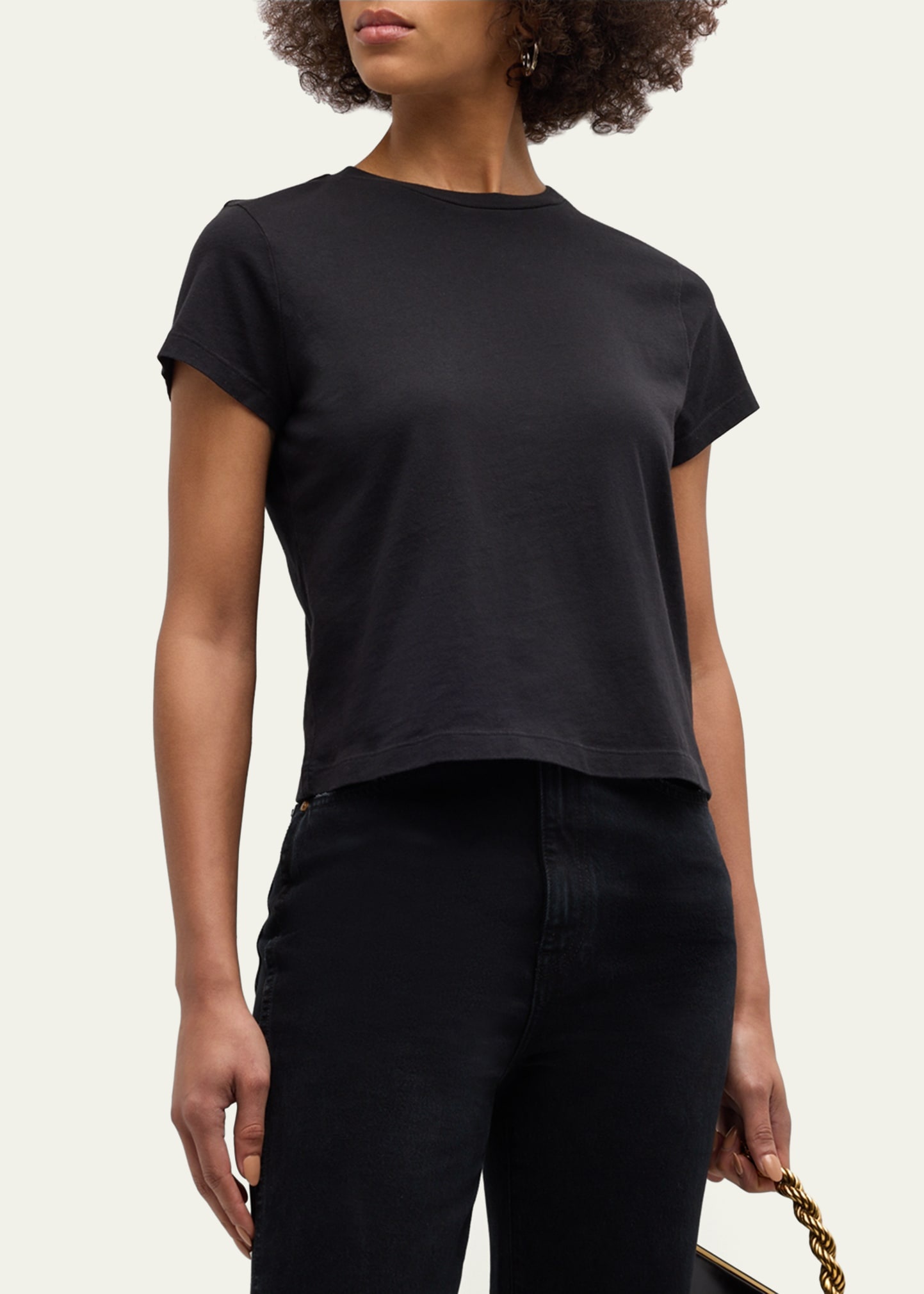 Adine Cropped Short Sleeve Tee - 4