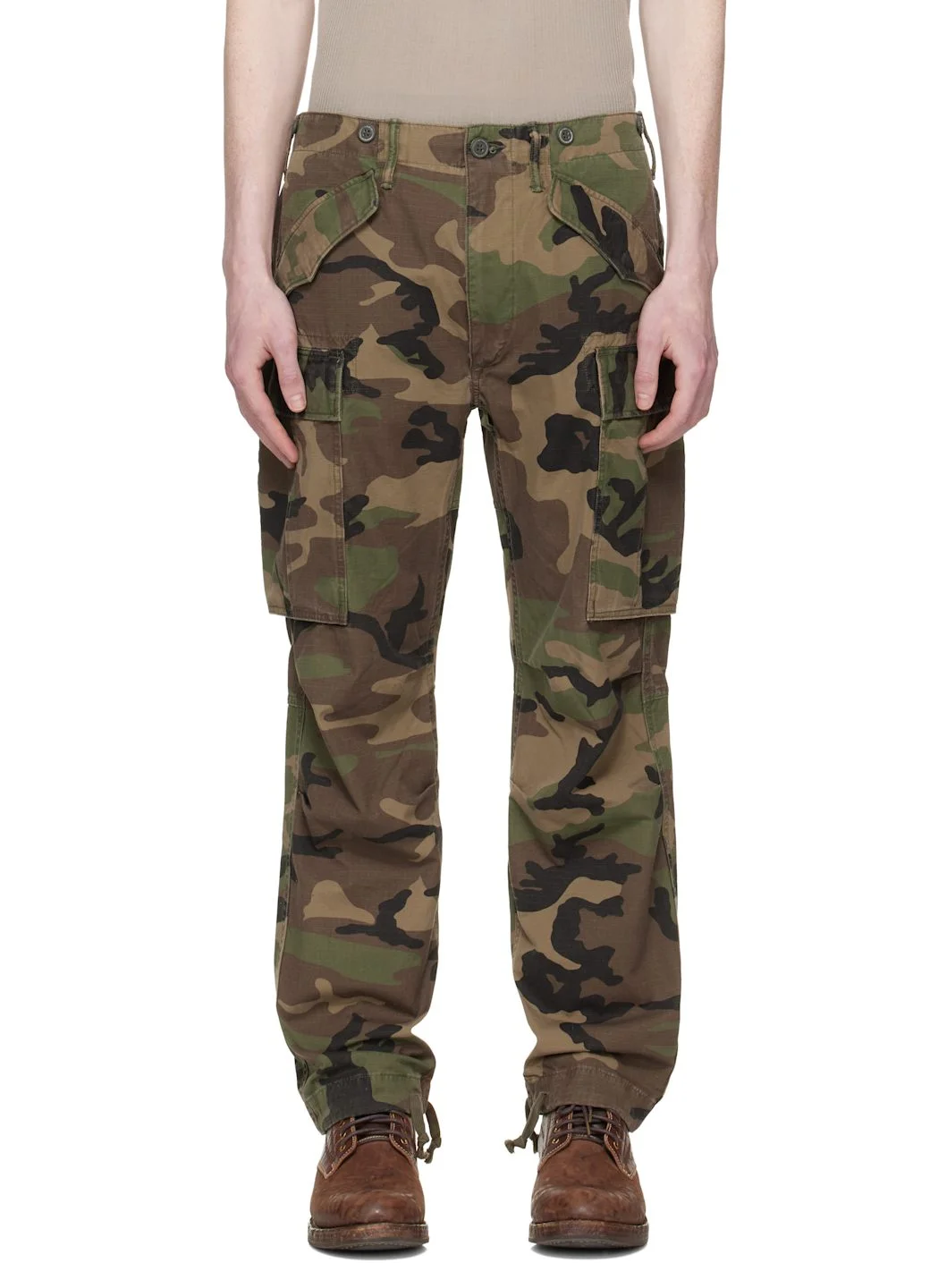 Khaki Regiment Camo Ripstop Cargo Pants - 1