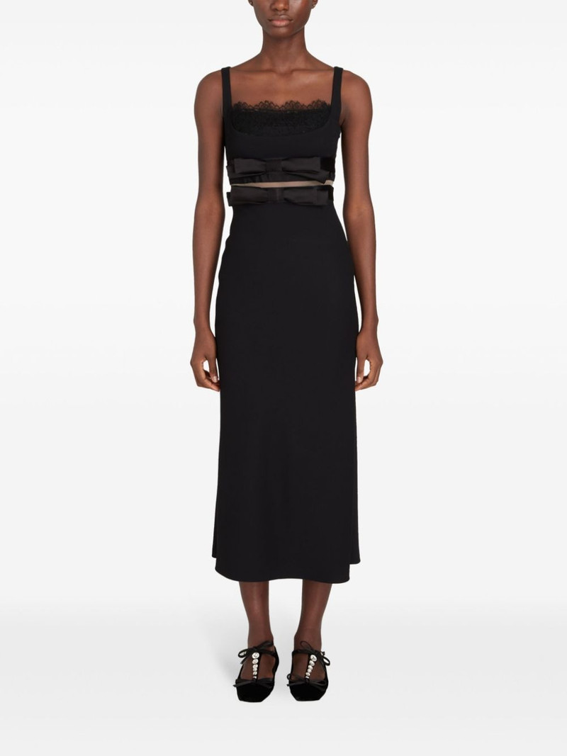 GIAMBATTISTA VALLI bow-detail crepe midi dress outlook