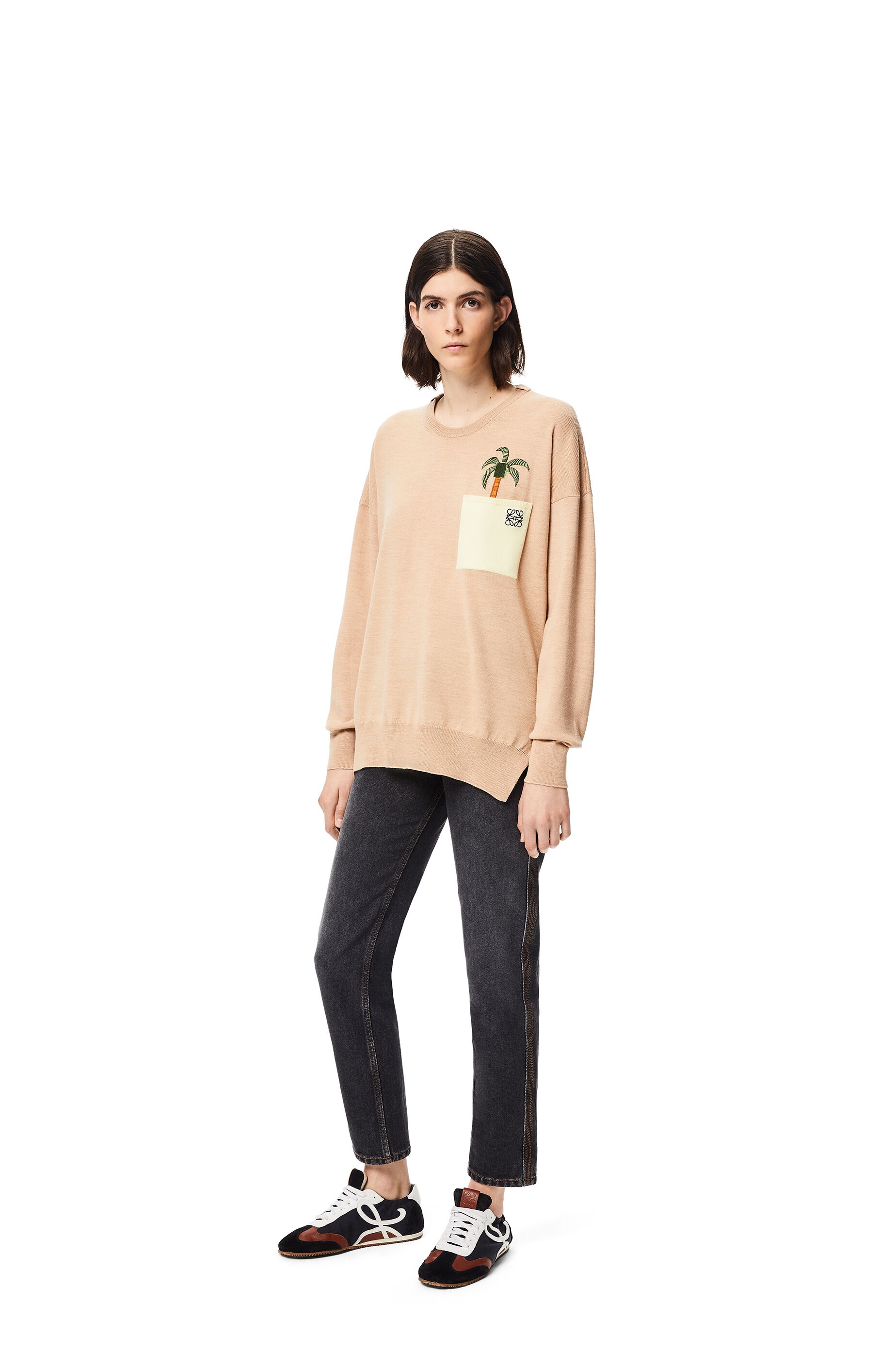 La Palme embroidered sweater in wool - 2