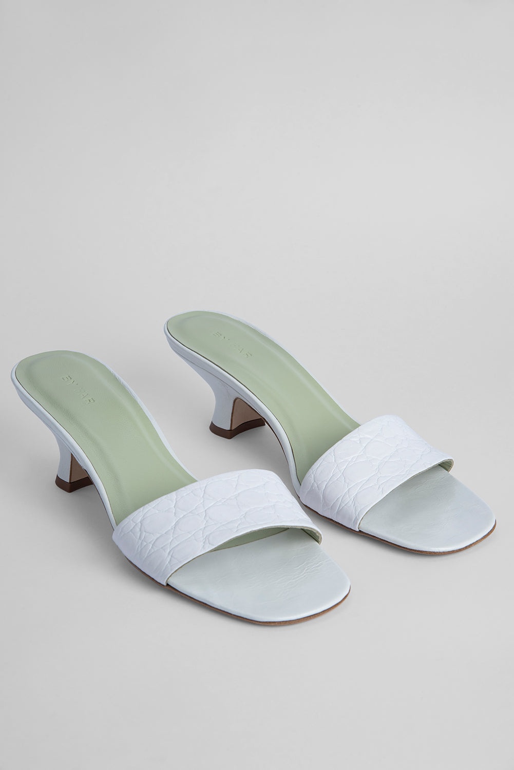 Freddy Optic White Circular Croco Embossed Leather - 2