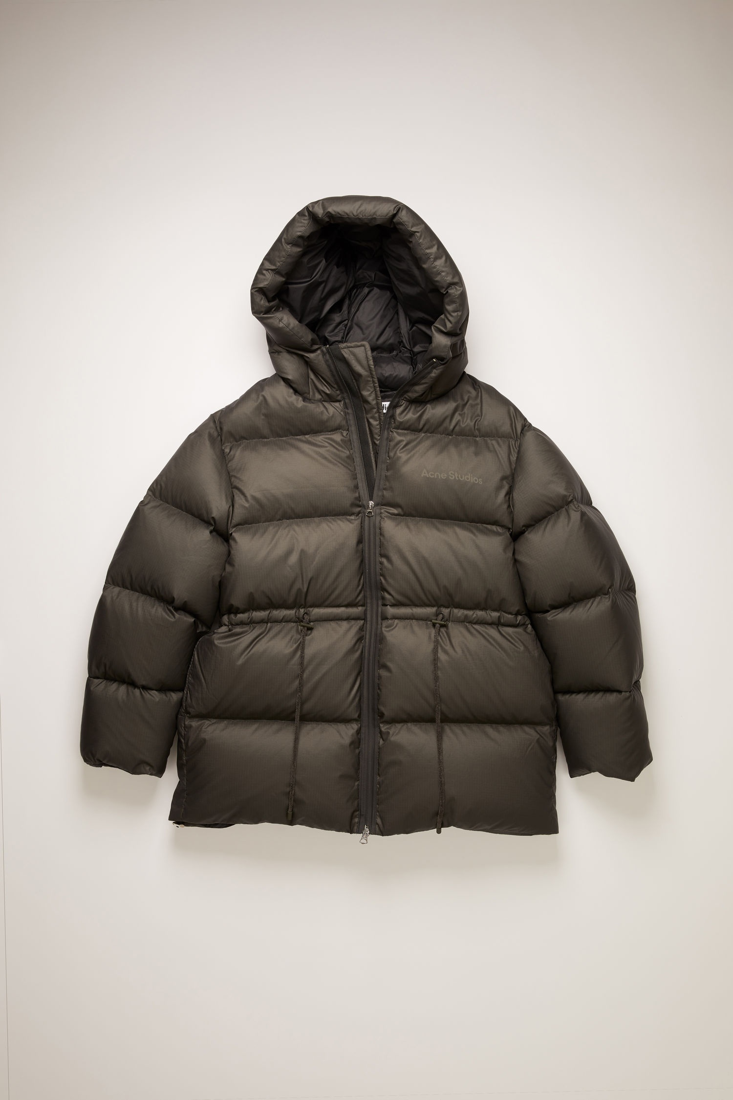 Hooded puffer coat dark grey - 6