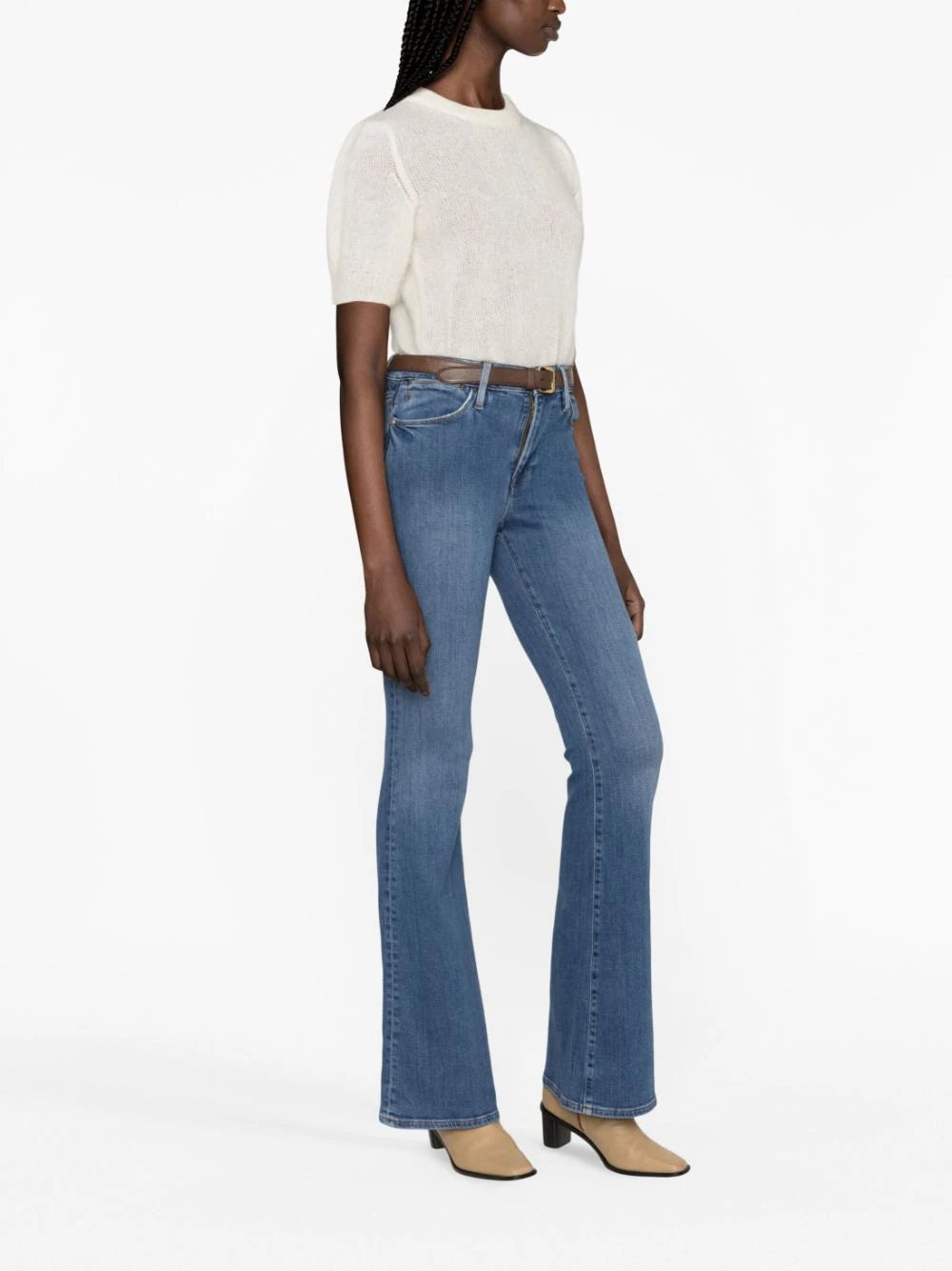 High-waisted flared jeans - 3