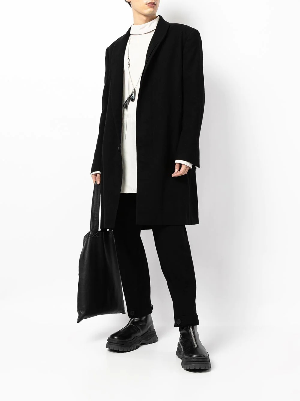 tailored belted wool coat - 2