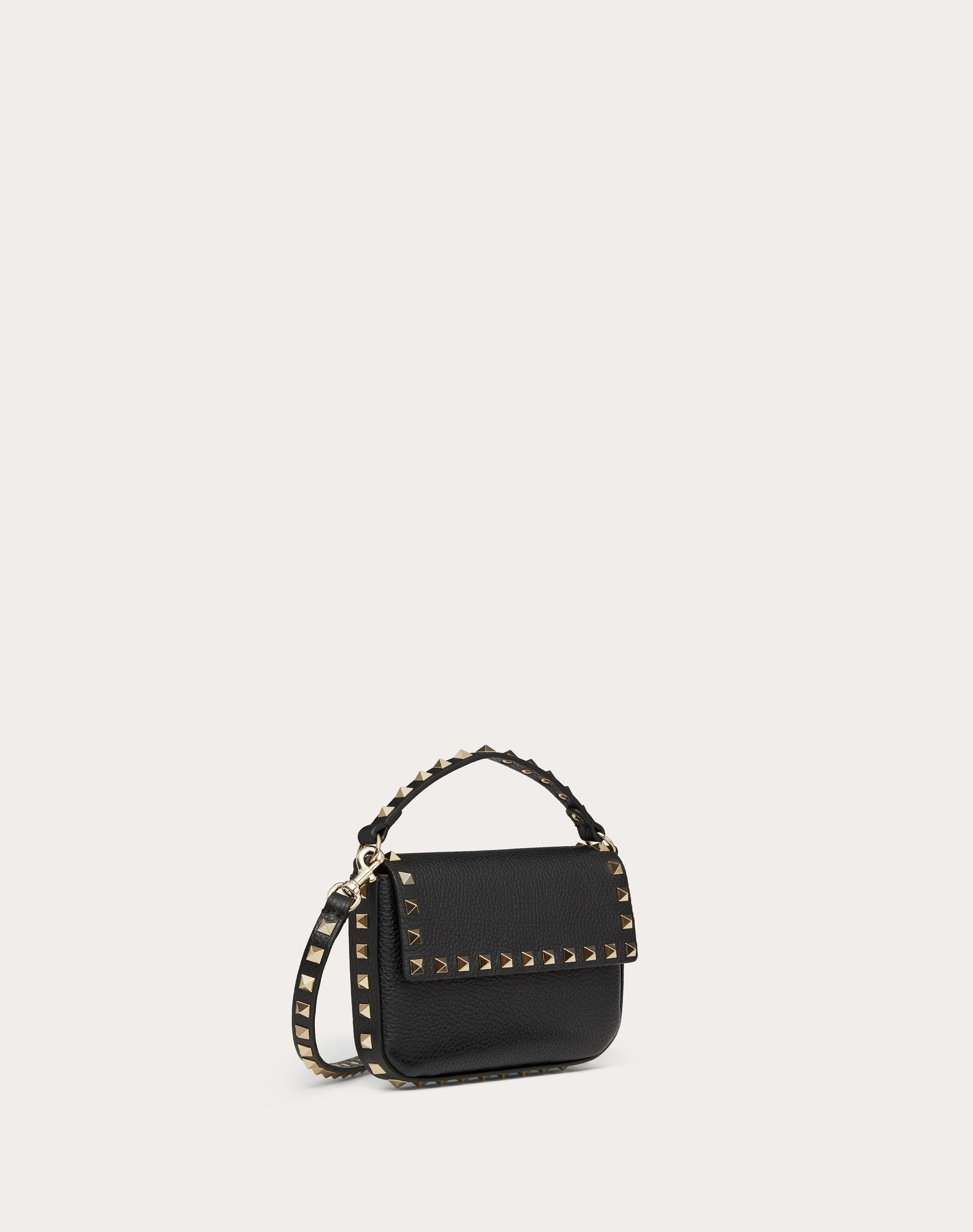 ROCKSTUD GRAINY CALFSKIN POUCH - 2