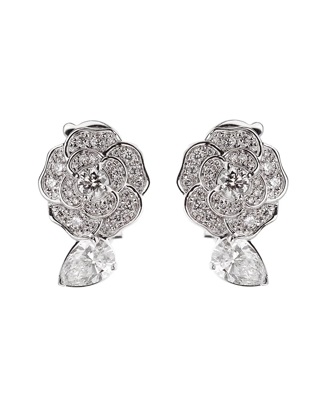 Chanel 18K Diamond Earrings (Authentic Pre-Loved) - 1