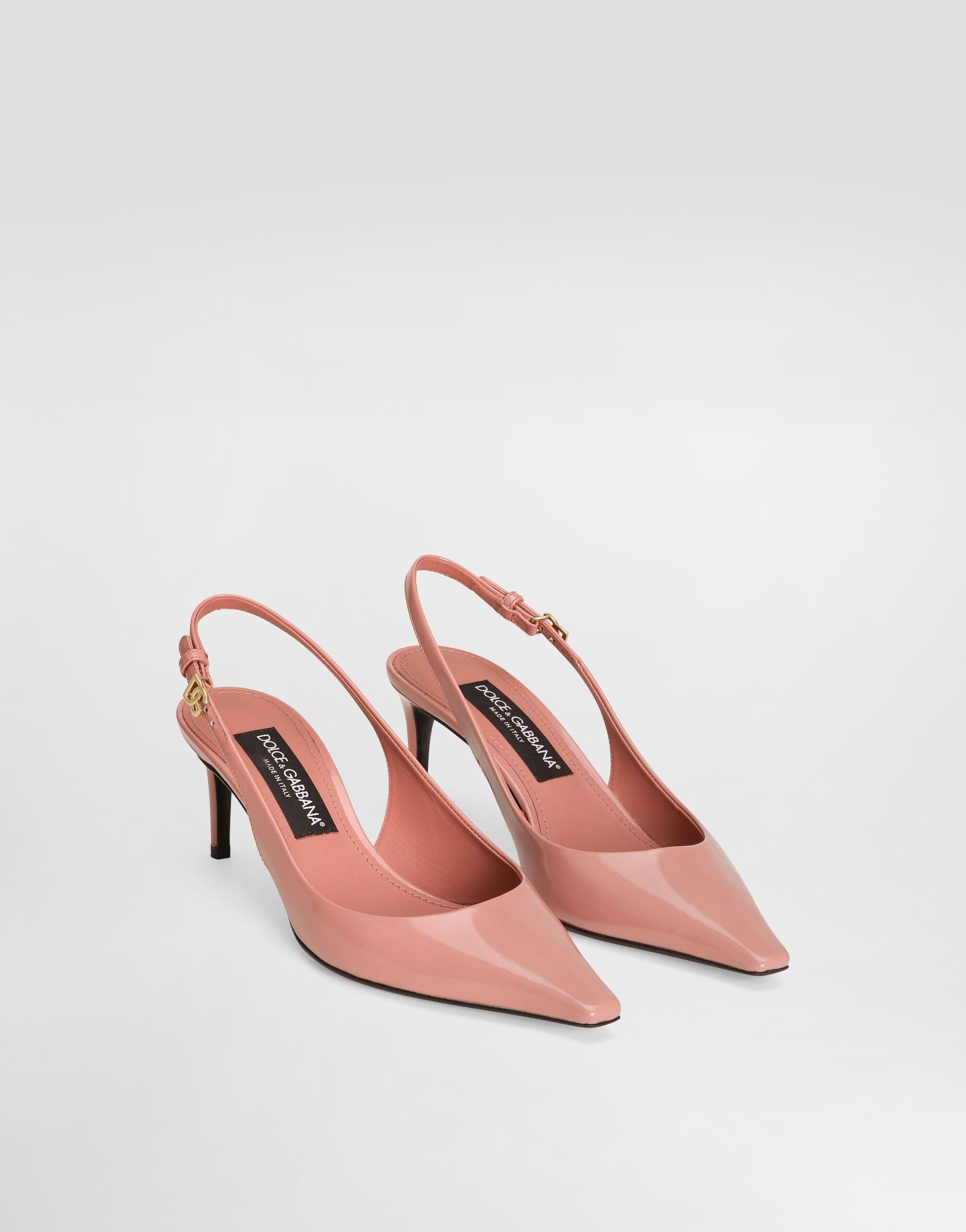 Polished calfskin slingbacks - 2