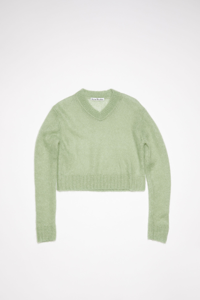 【ぴぴ】ACNE STUDIOS モヘアニット ライトグリーンXS Acne Studios Green Jumper Acne Studios Mohair Blend Jumper Sage