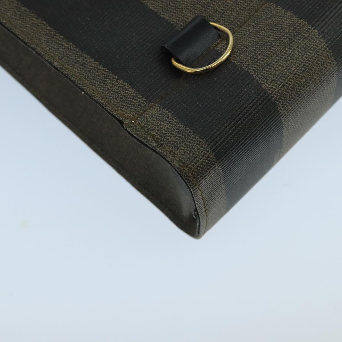 FENDI Pecan Canvas Hand Bag Brown Black - 15