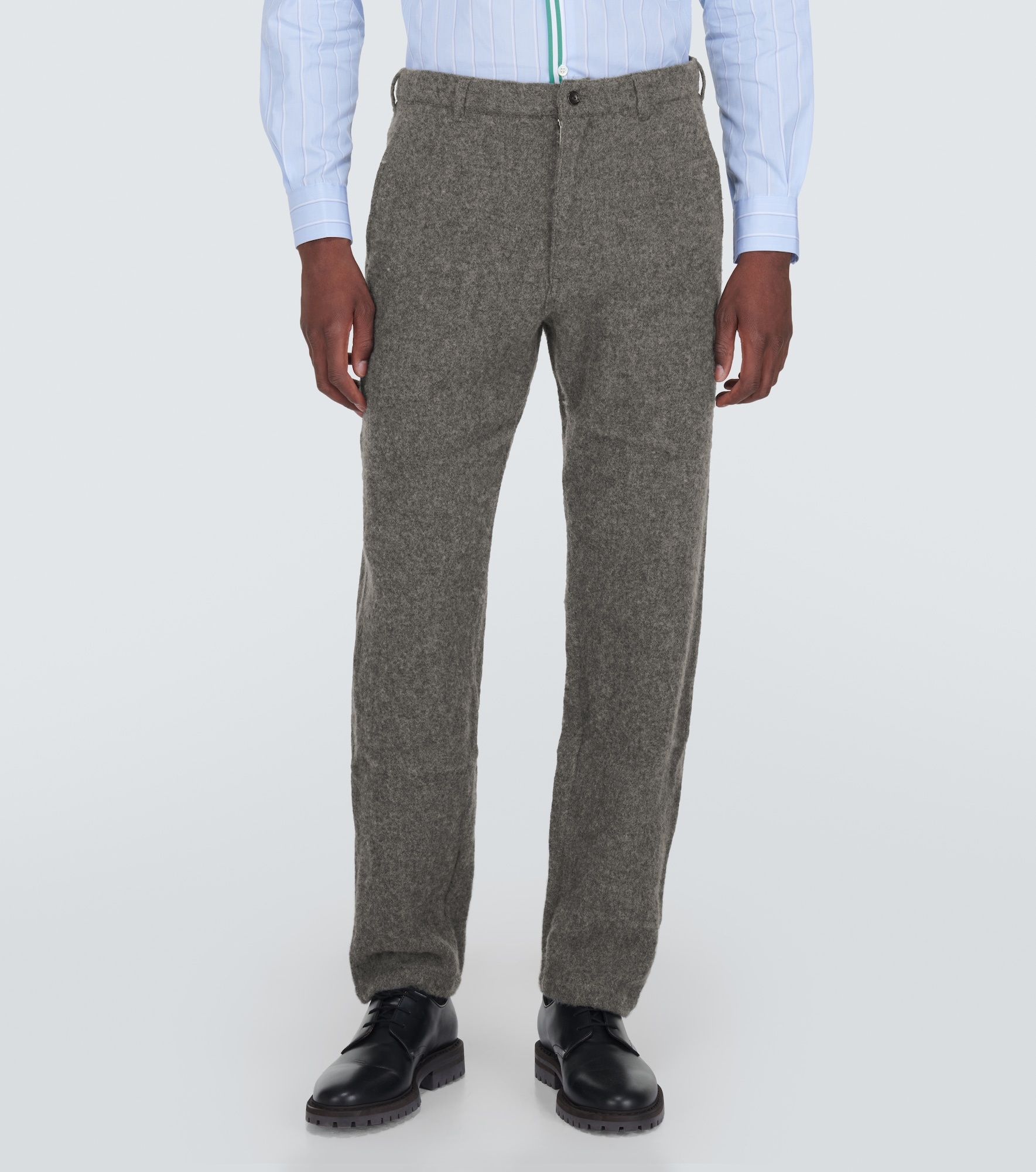 Straight wool-blend pants - 3