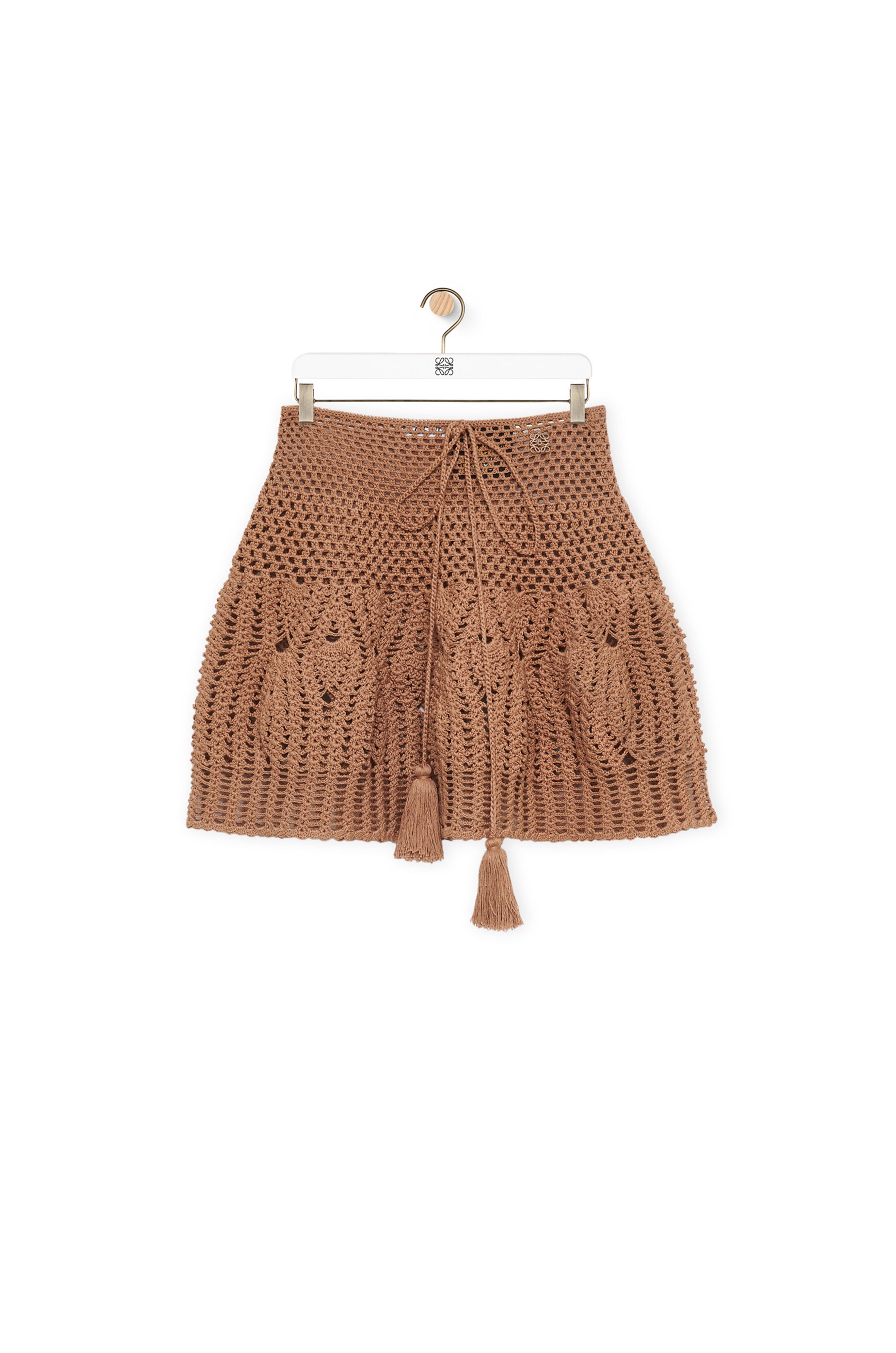 Crochet mini skirt in cotton - 1