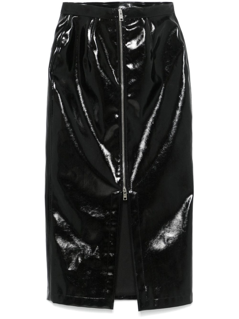 patent midi skirt 1