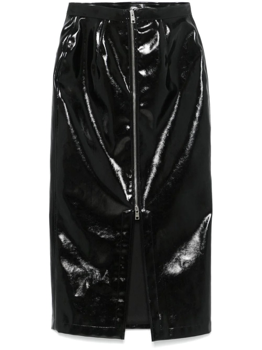patent midi skirt - 1