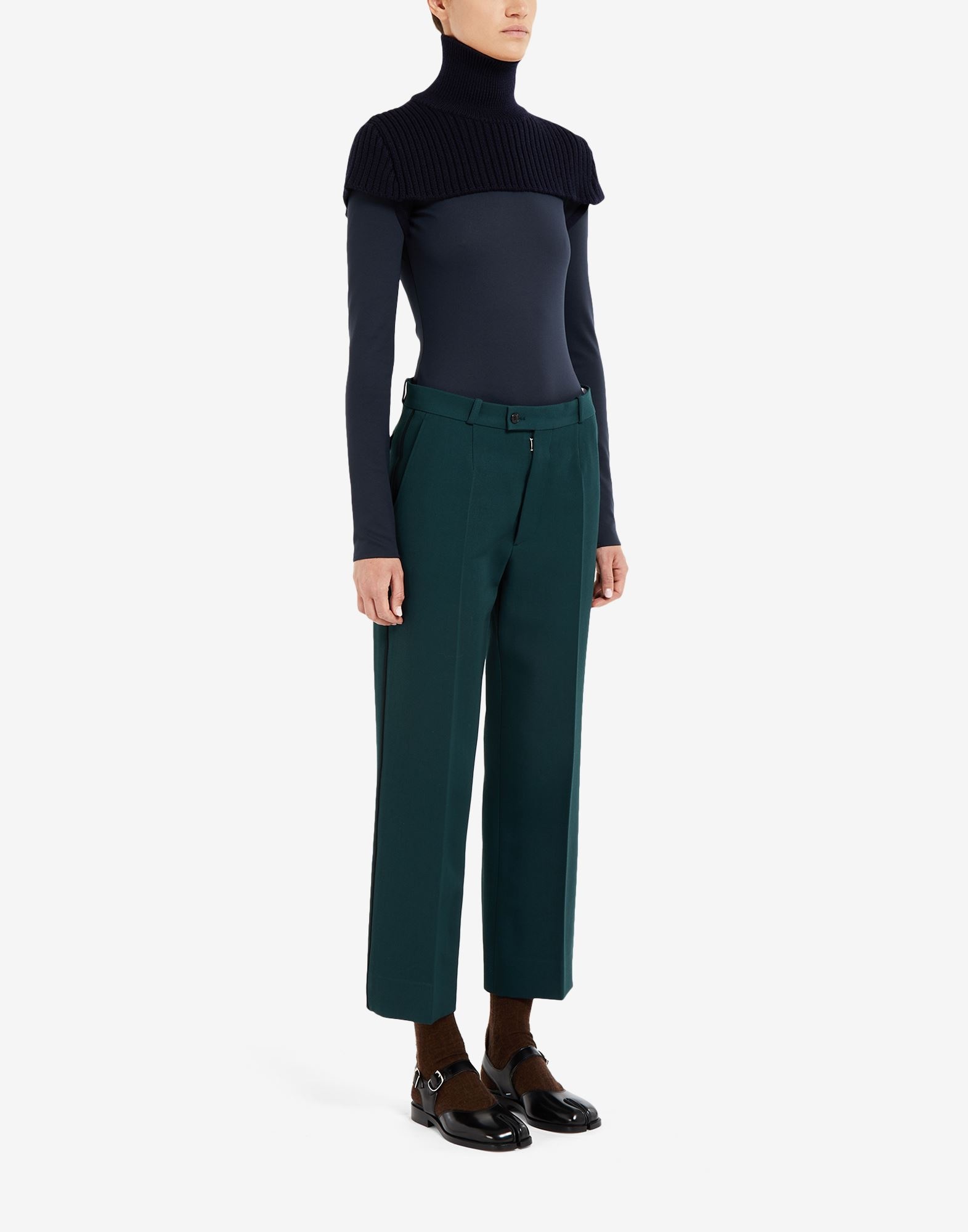 Pleat cropped trousers - 3