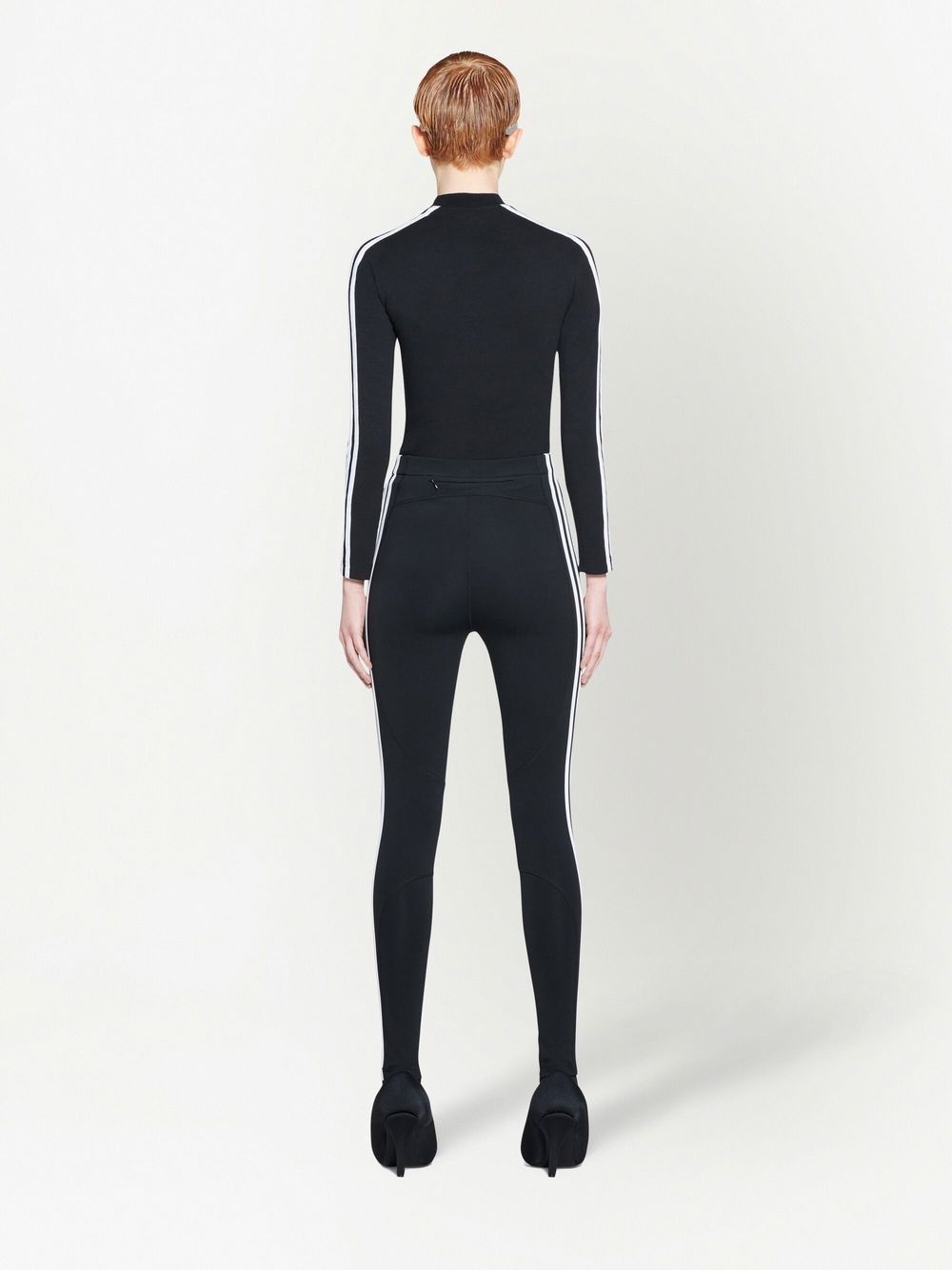 x adidas logo-print high-waist leggings - 4