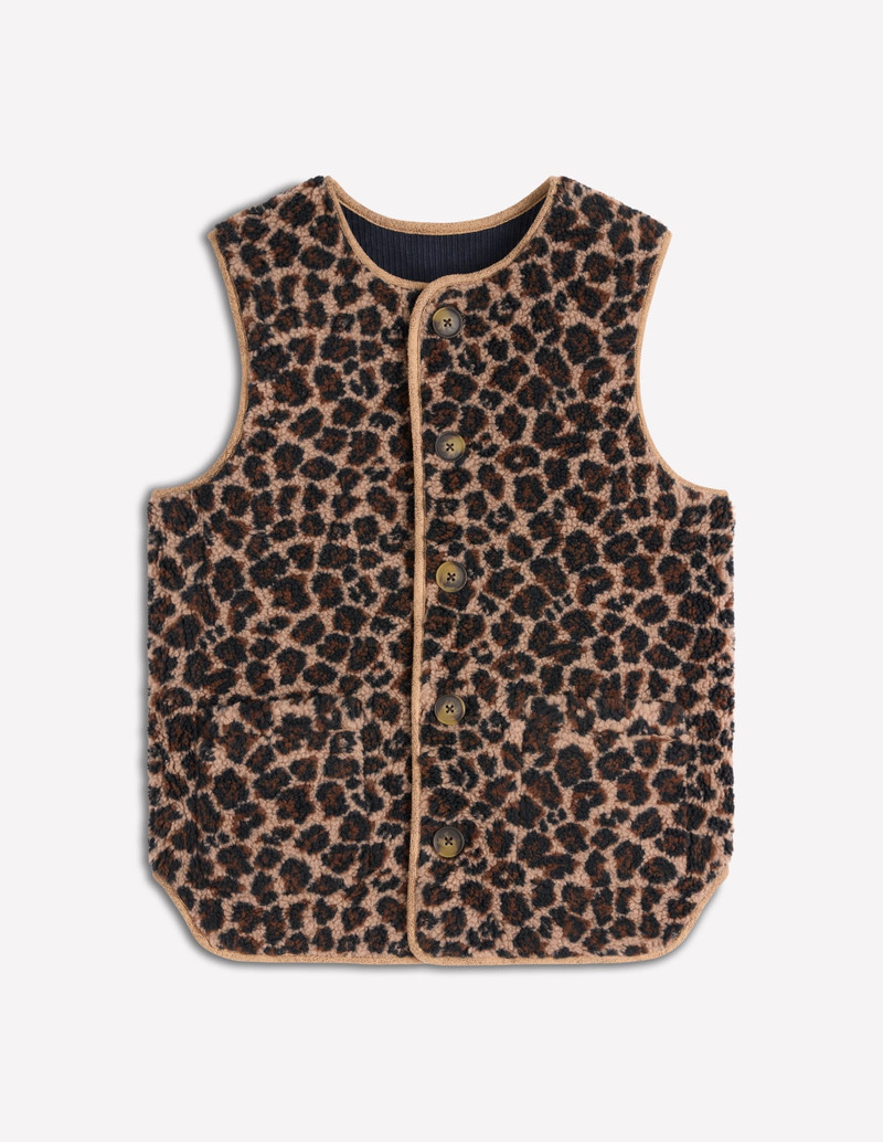 Clerkenwell Reversible Gilet-Navy, Leopard 1