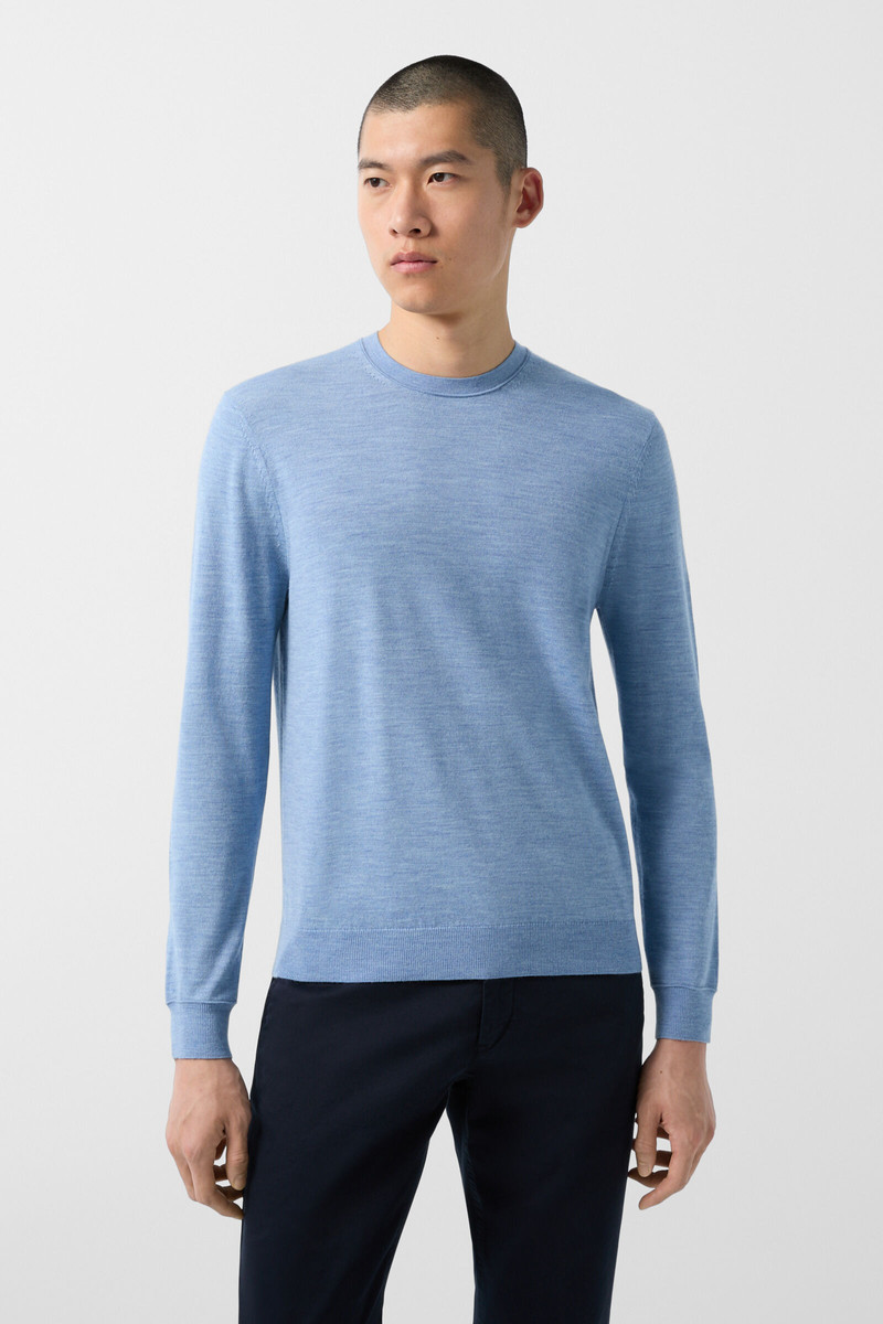 Virgin wool pullover Ole in Light blue 2