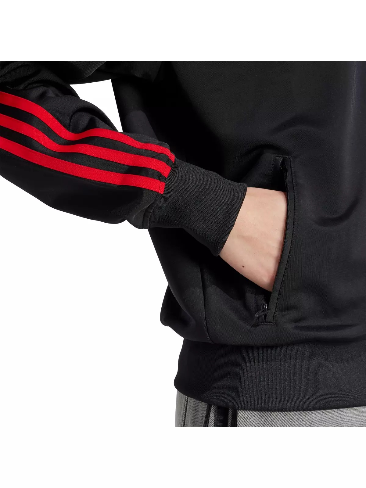 Originals Women's Adicolor Classic Firebird Loose Track Top -Black/Red - 4