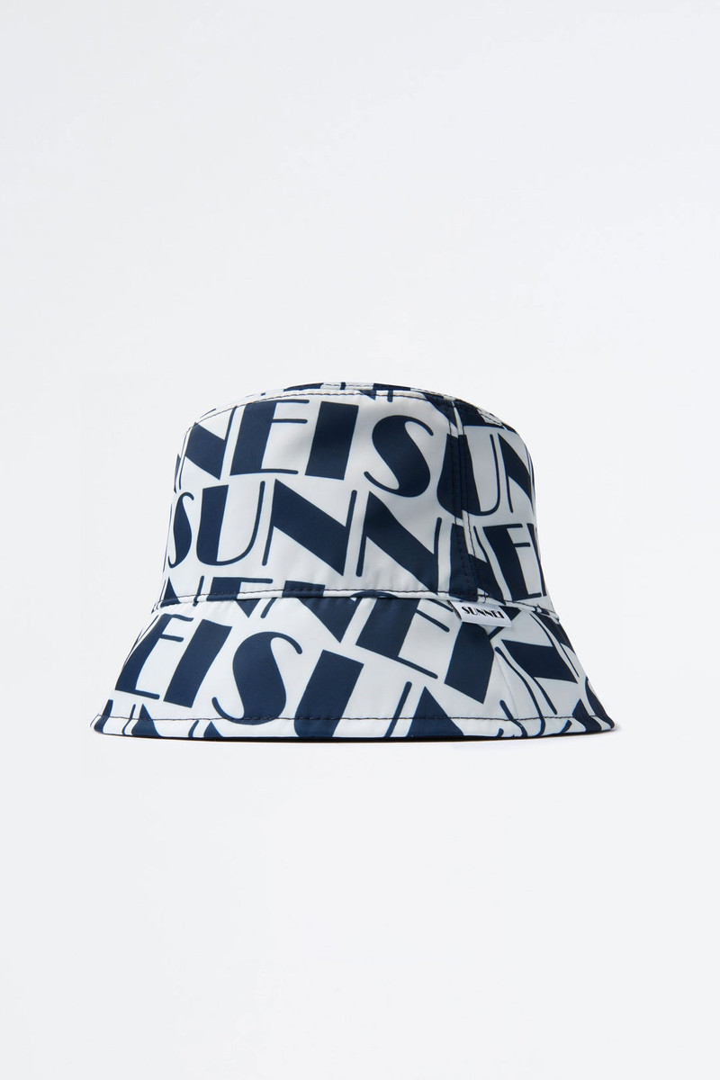 REVERSIBLE NAVY & WHITE LOGO BUCKET HAT 1
