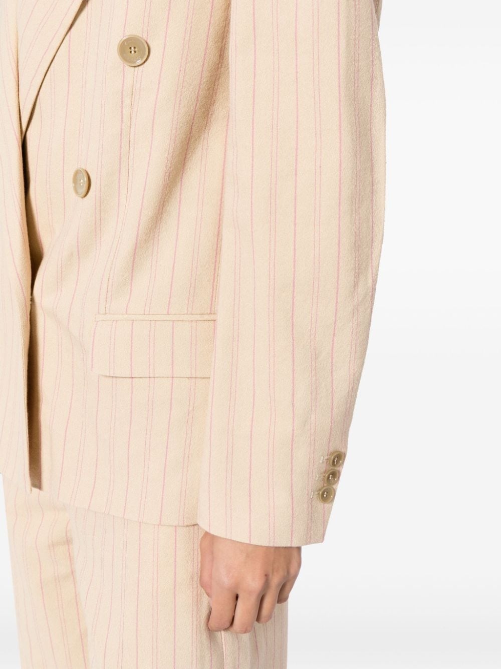 wide-lapels double-breasted blazer - 5